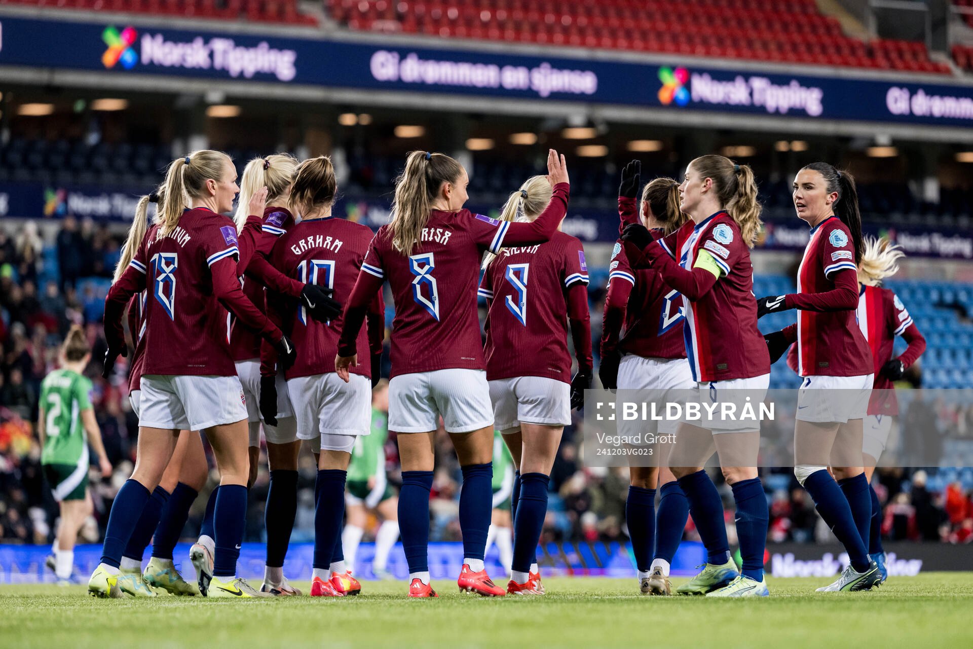 Players of Norway celebrate