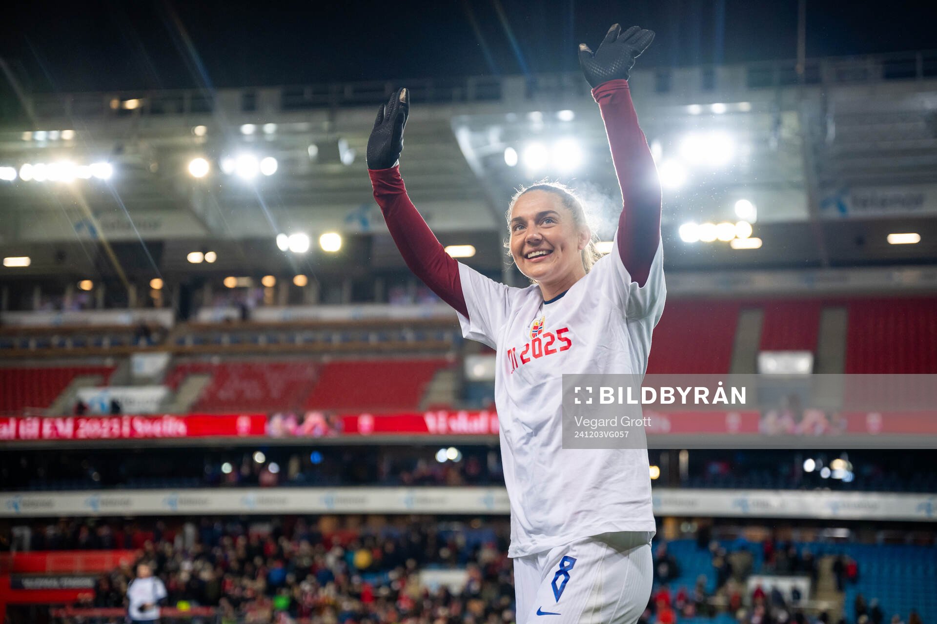 Vilde Bøe Risa of Norway celebrates