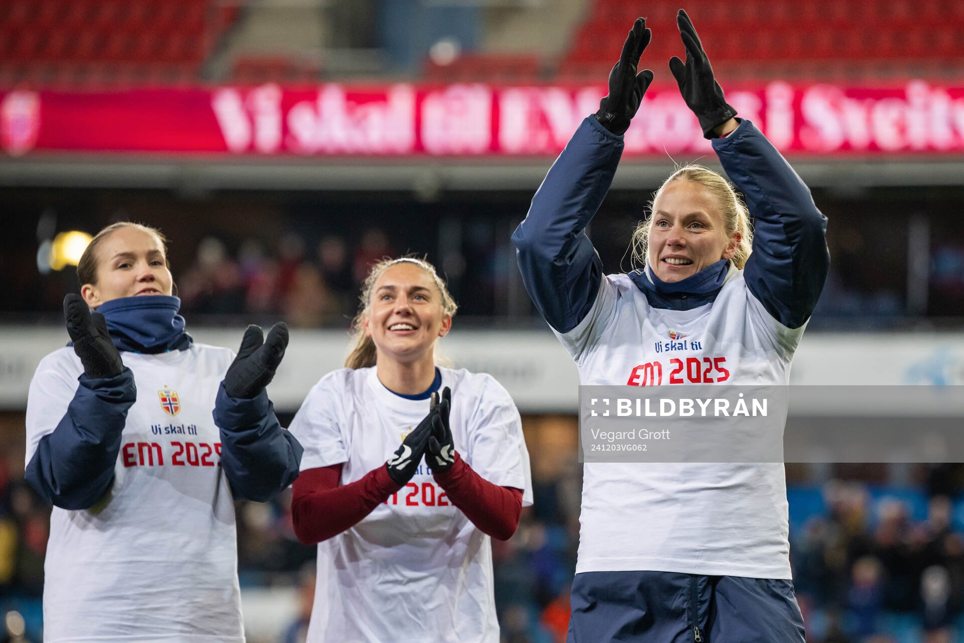 Guro Reiten, Vilde Bøe Risa and Guro Bergsvand of Norway