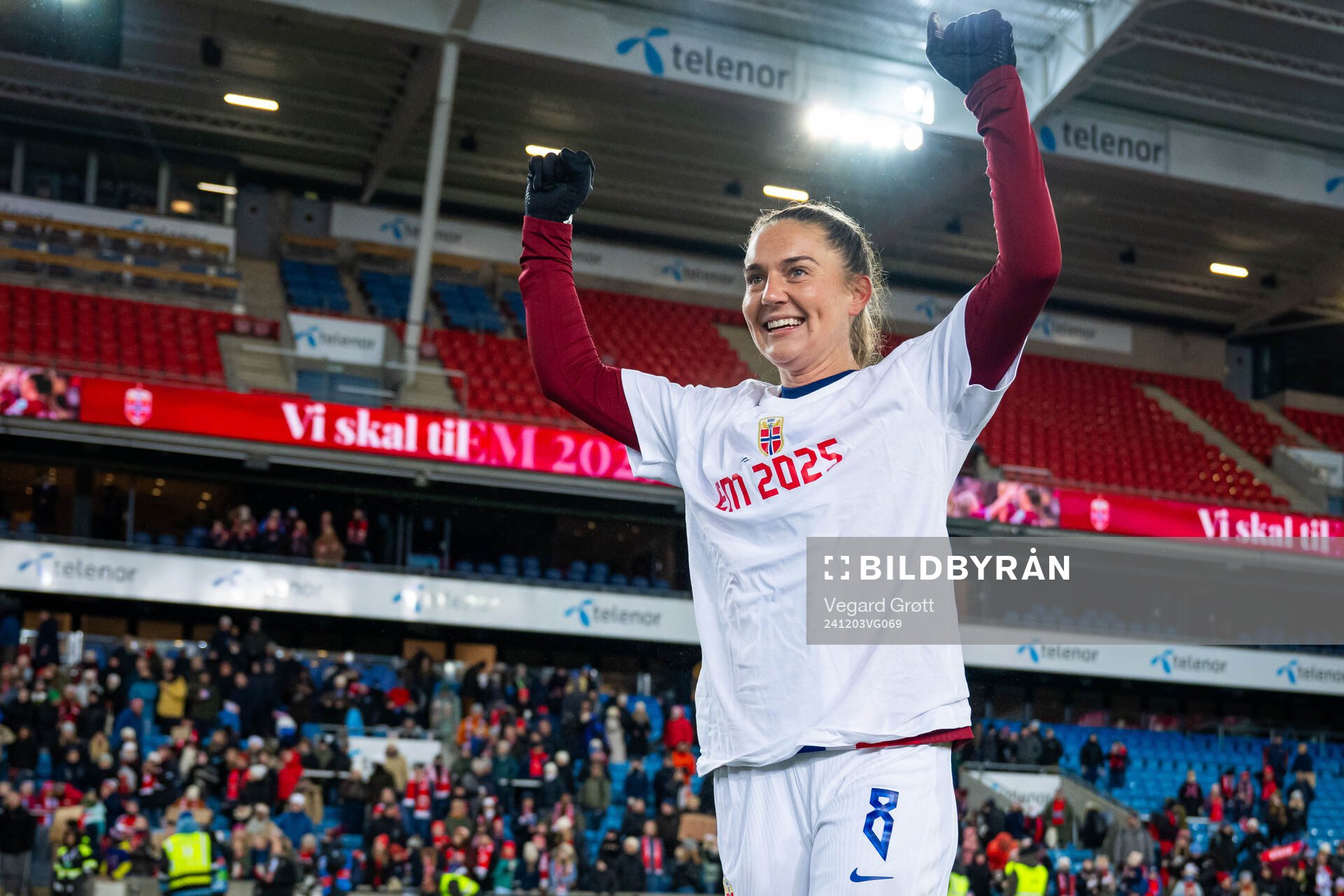 Vilde Bøe Risa of Norway celebrates