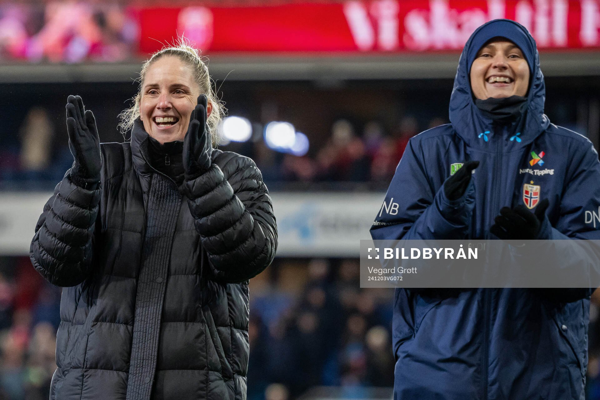 Head coach Gemma Grainger and Caroline Graham Hansen of