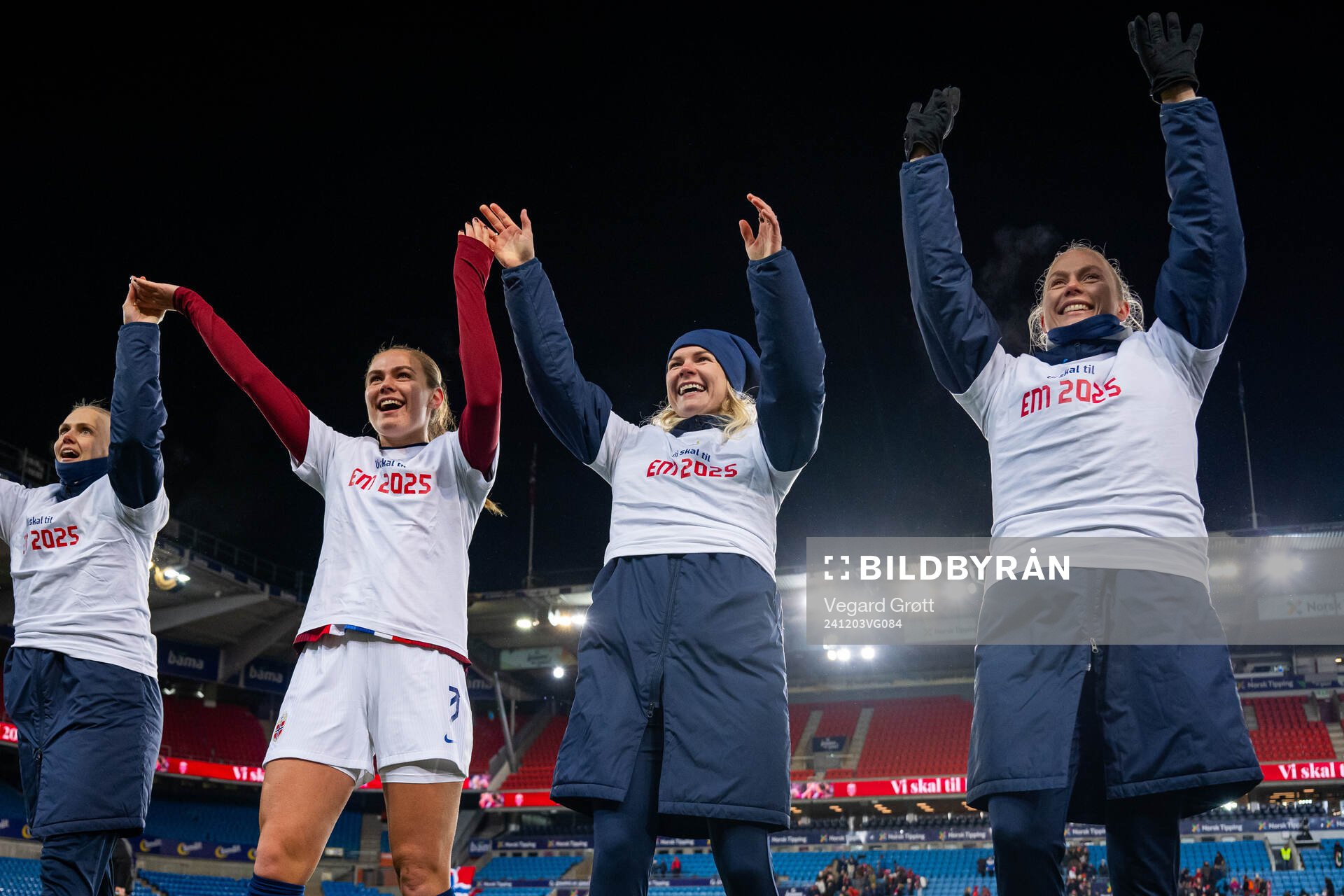 Karina Sævik, Marthine Østenstad, Ada Hegerberg and Guro