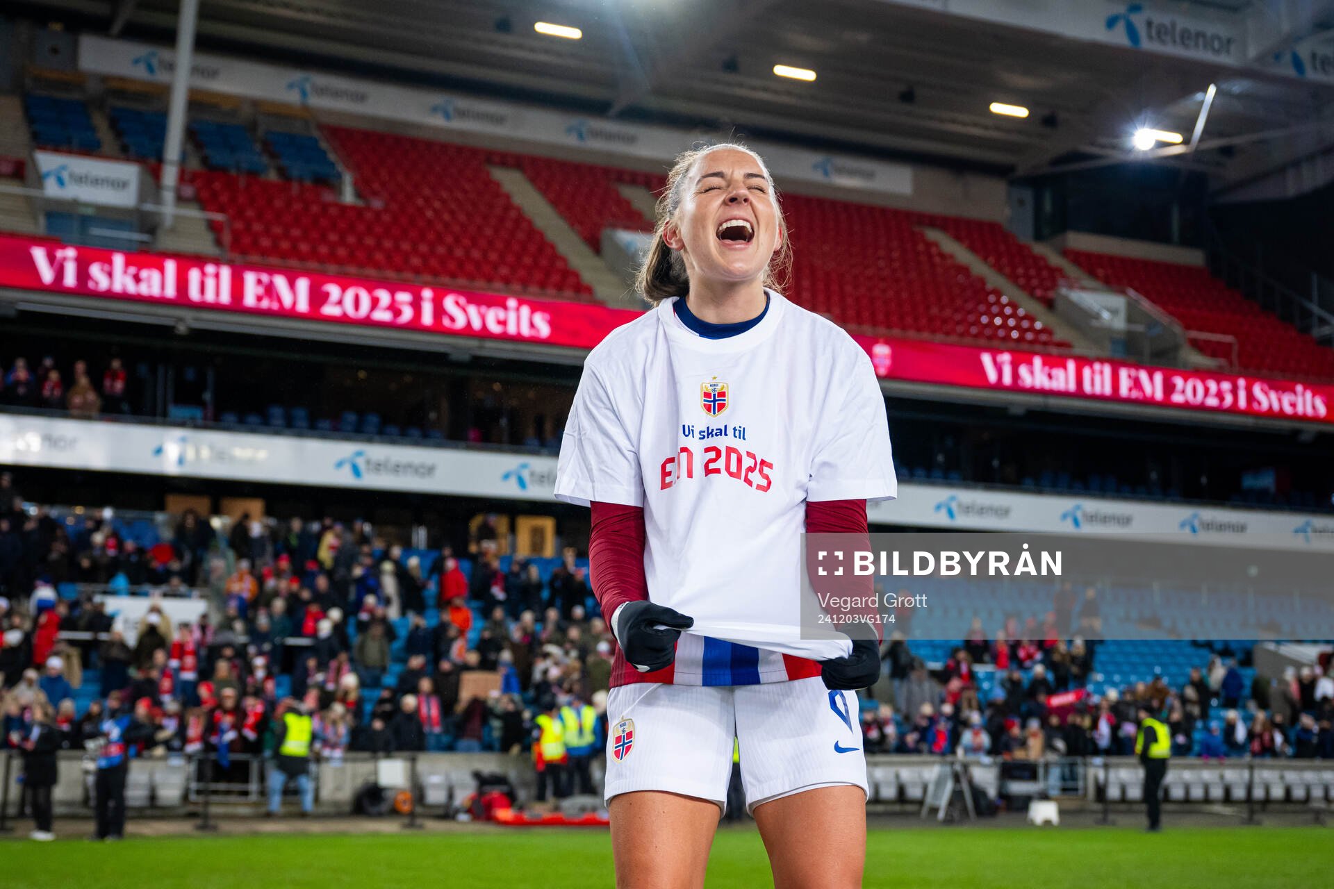 Vilde Bøe Risa of Norway celebrates