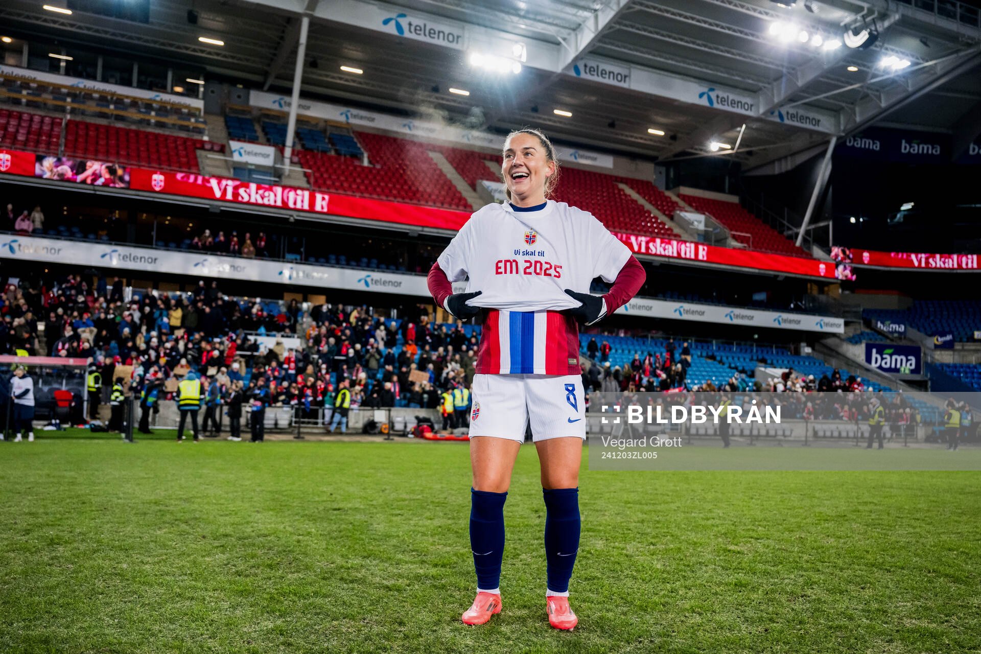 Vilde Bøe Risa of Norway celebrates