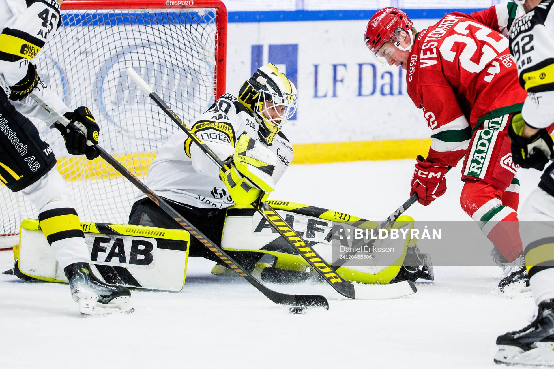 Västerås målvakt Rasmus Korhonen och Moras Petter