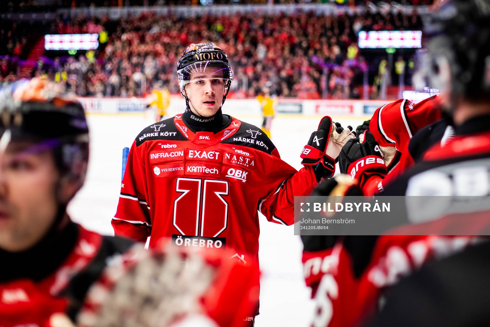 Örebros Peetro Seppälä jublar vid 1-1