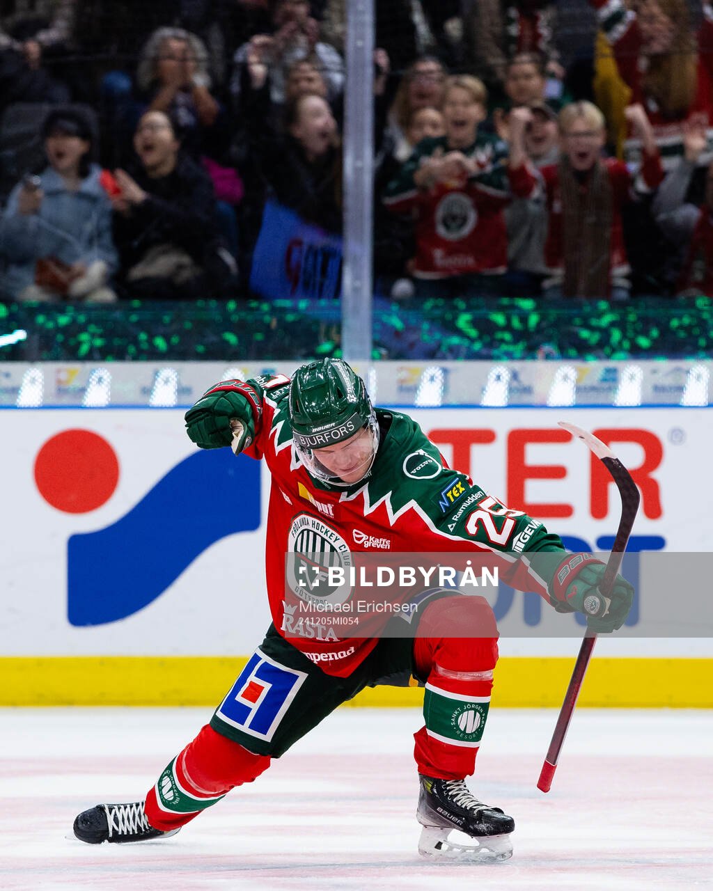 Frölundas Gustav Rydahl jublar