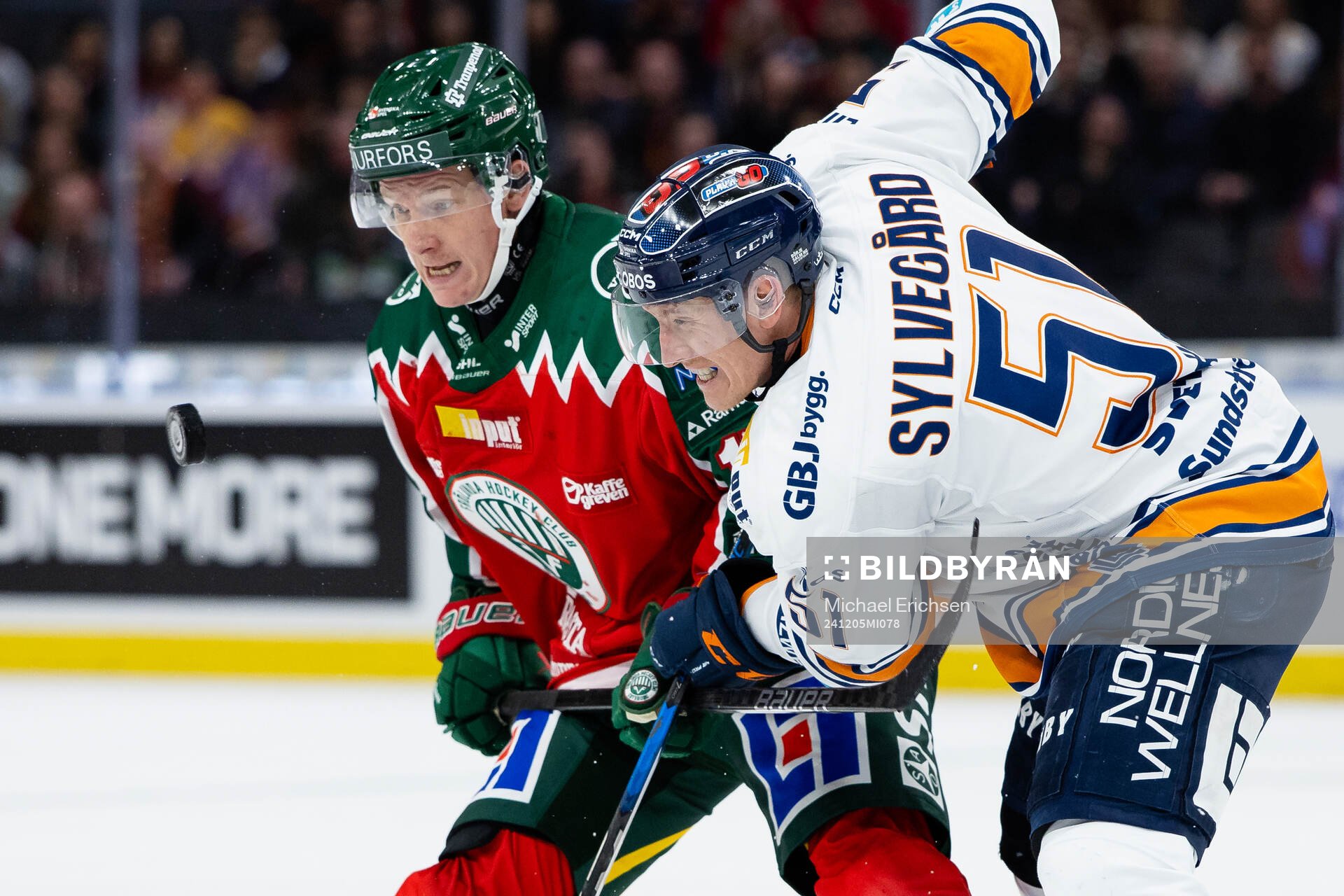 Frölundas Gustav Rydahl och Växjös Emil Sylvegård
