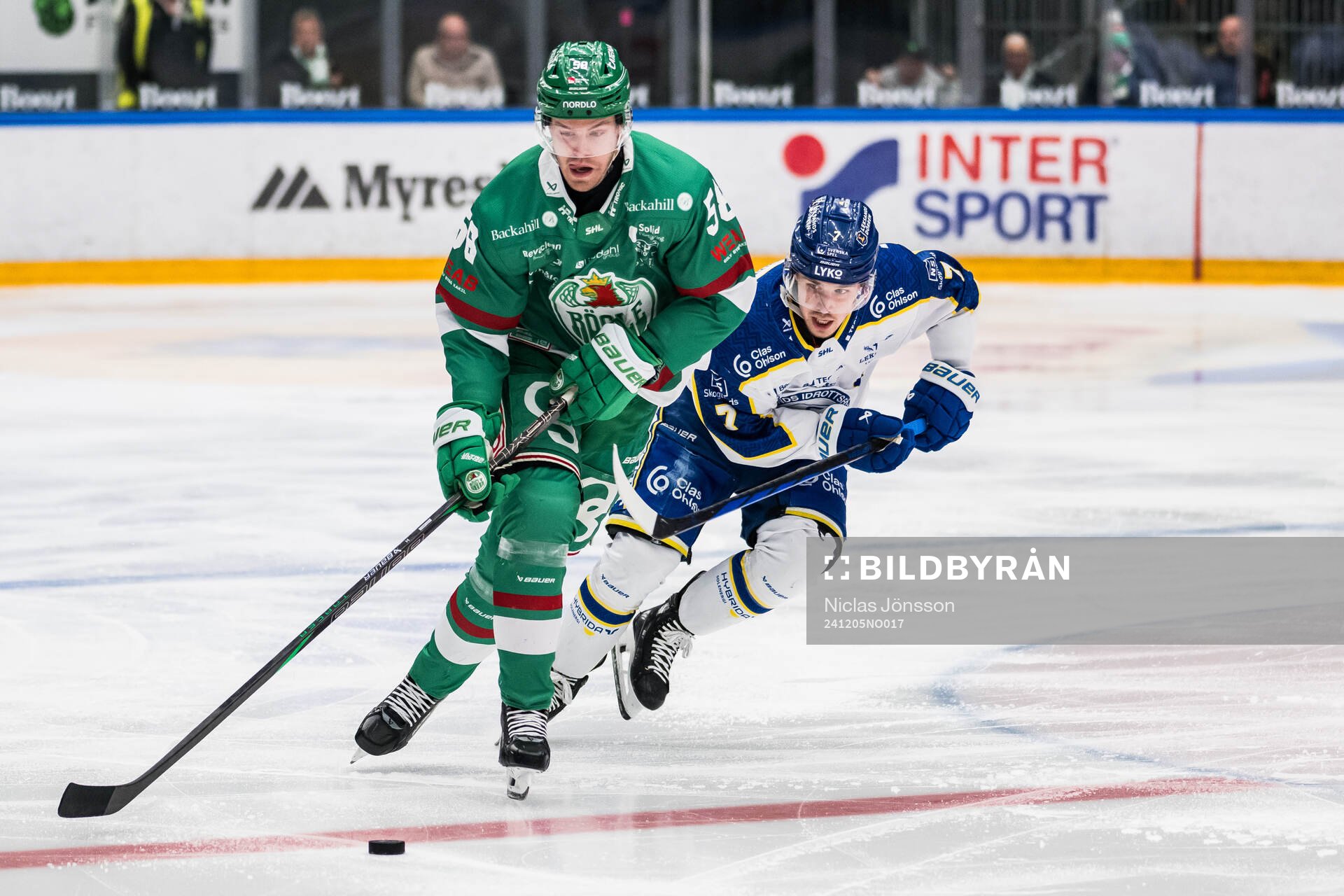Rögles Filip Johansson och Leksands Marcus Karlberg