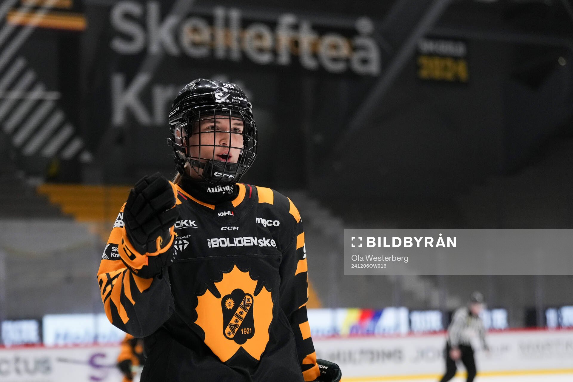 Skellefteås Mikayla Lantto jublar