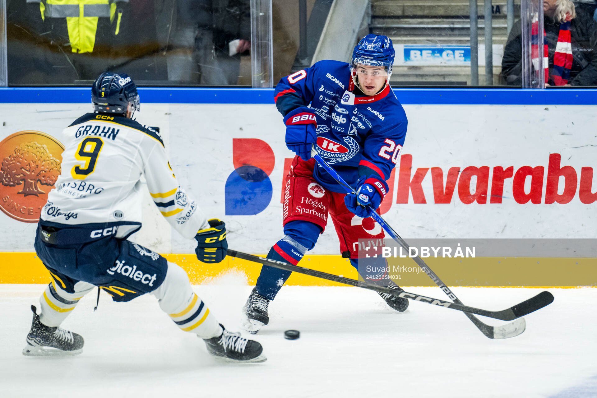 Södertäljes Viktor Grahn och Oskarshamns Joel Jonsson
