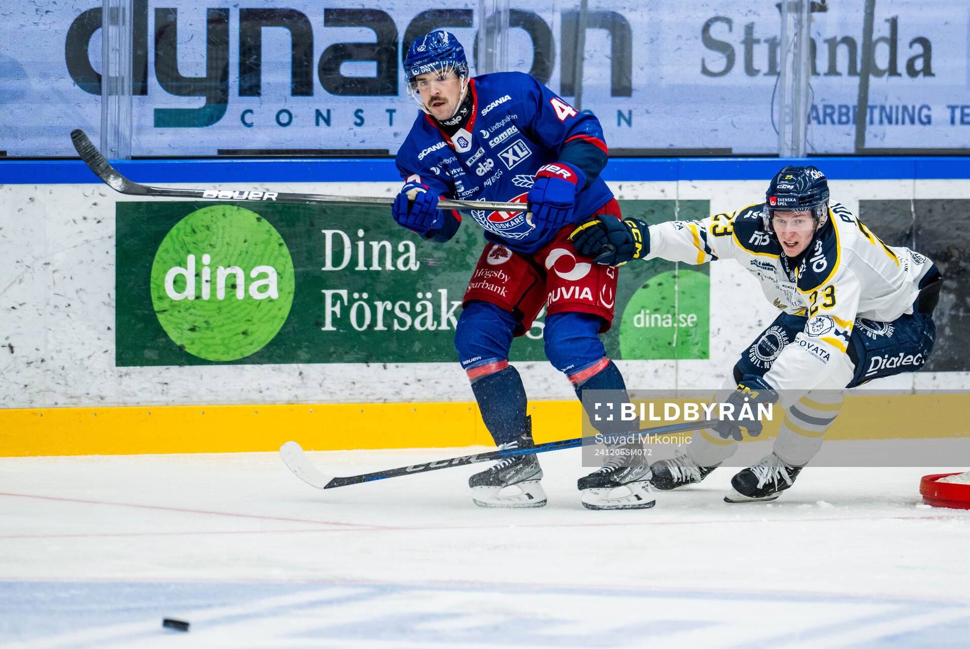 Oskarshamns Michael Joyaux och Södertäljes Egor Polin