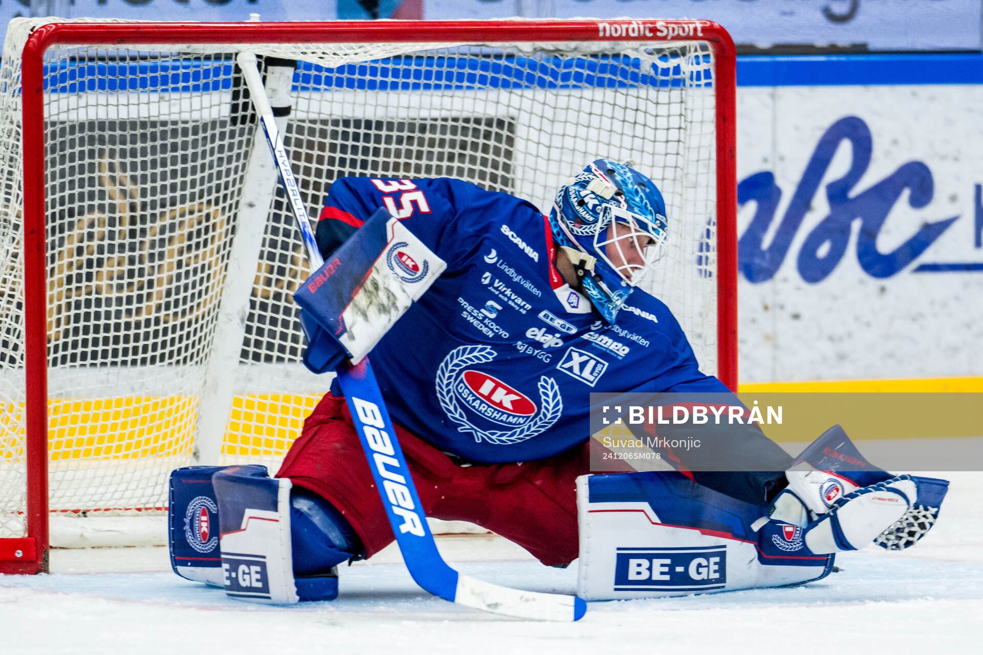 Oskarshamns målvakt Emil Kruse
