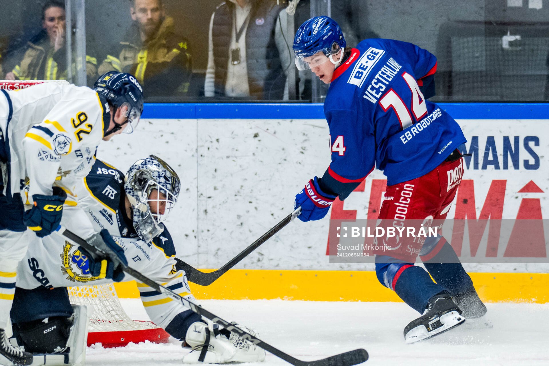 Södertäljes målvakt Frans Tuohimaa och Oskarshamns Lukas