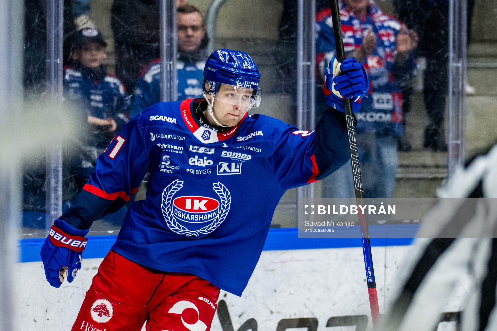 Oskarshamns Hampus Karlsson jublar