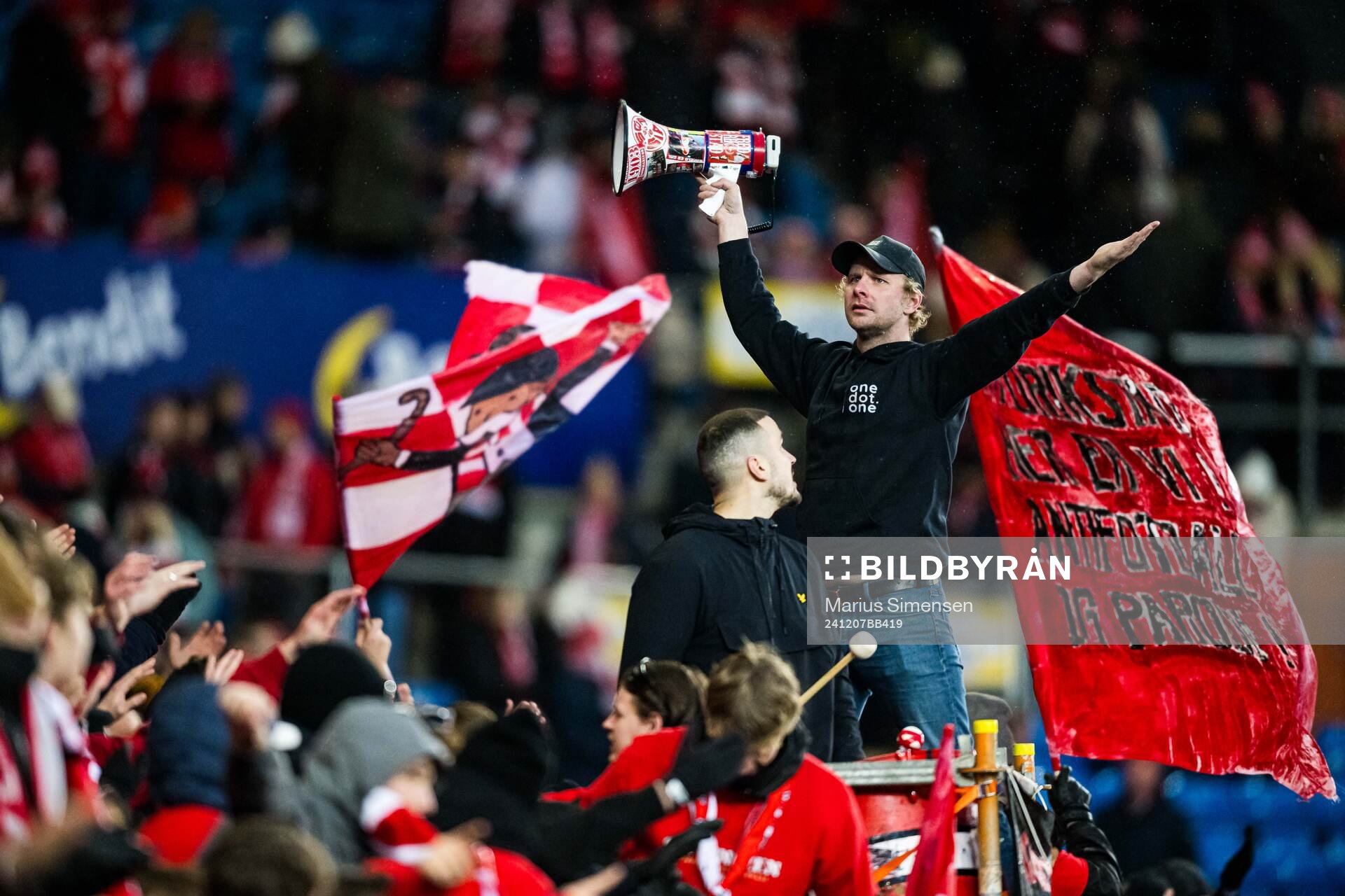 Spectators in the stands