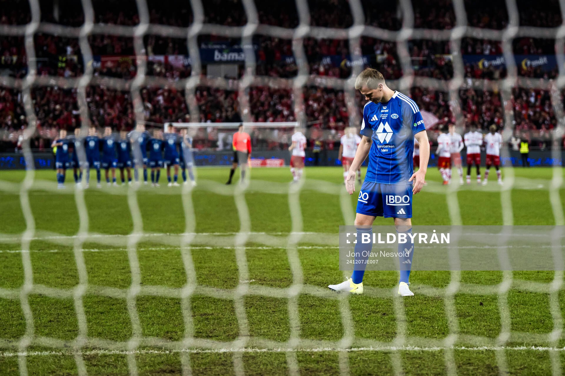 Eirik Haugan of Molde looks dejected