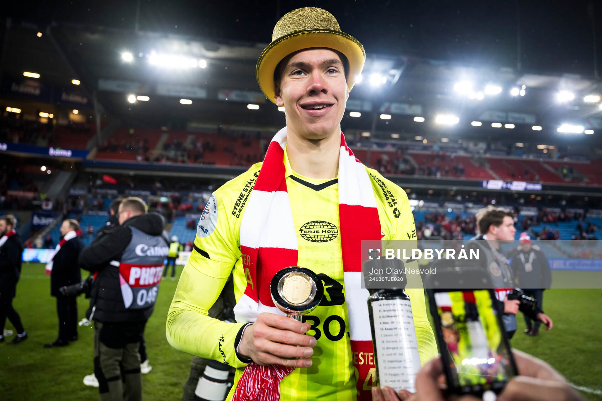Goalkeeper Jonathan Frost Fischer of Fredrikstad with this
