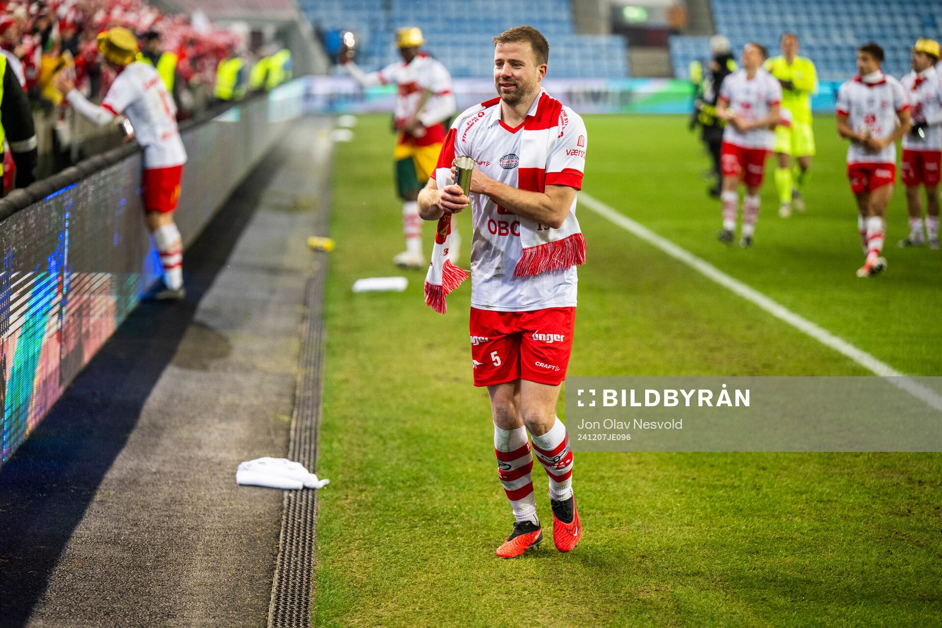 Simen Rafn of Fredrikstad celebrates