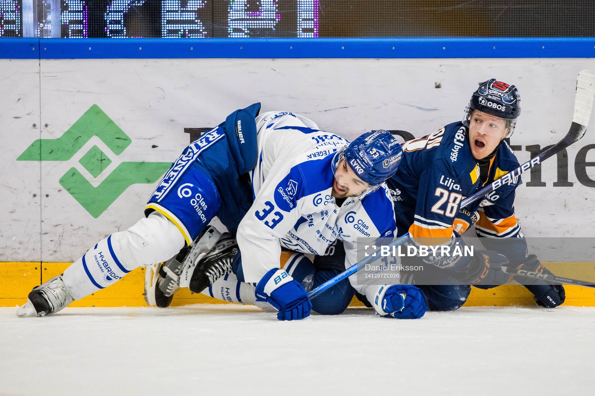 Leksands Eddie Larsson och Växjös Hugo Gustafsson