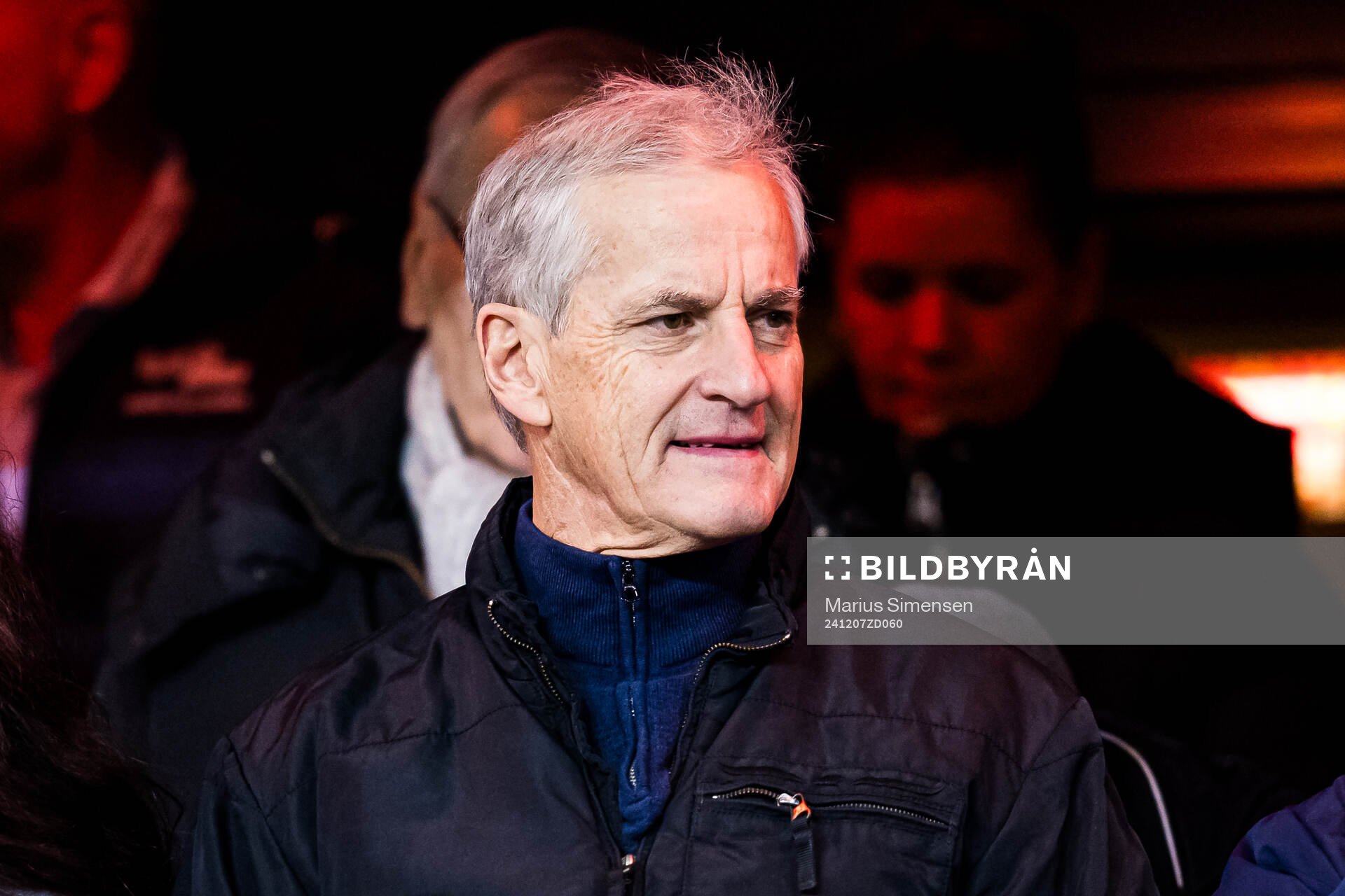 Jonas Gahr Støre, Prime Minister of Norway in the stands