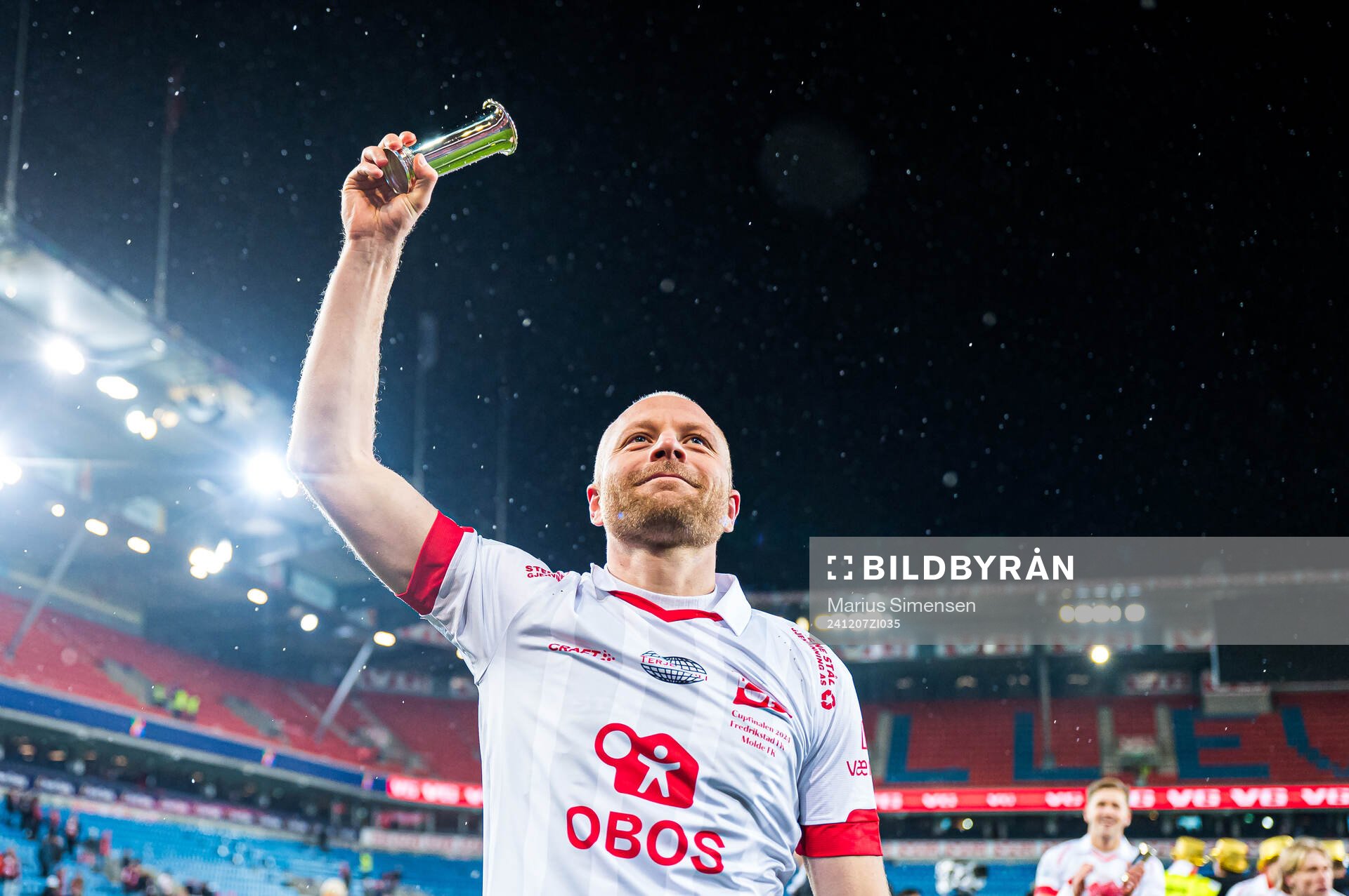 Henrik Kjelsrud Johansen of Fredrikstad celebrates with the
