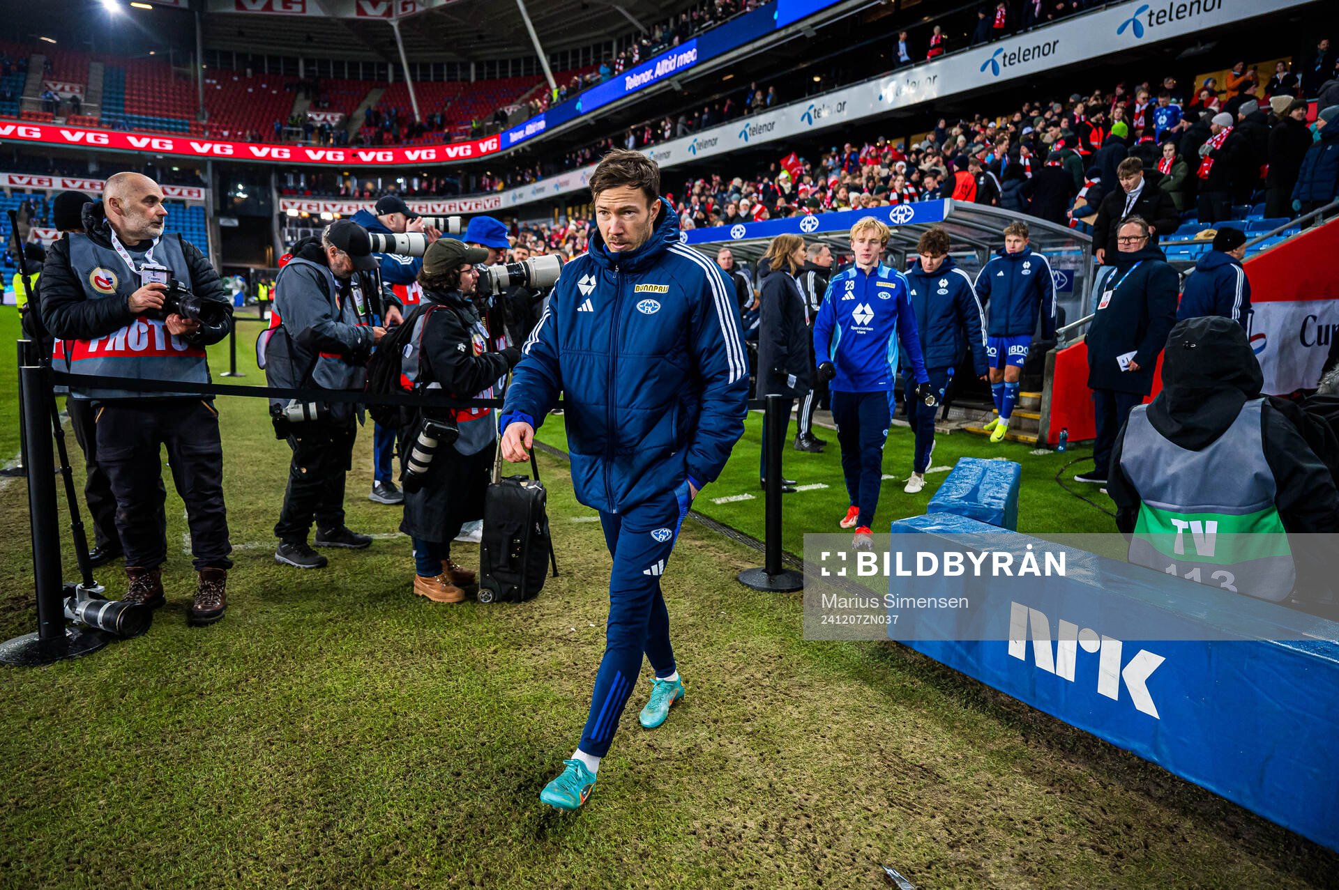 Martin Linnes of Molde looks dejected the cup final match