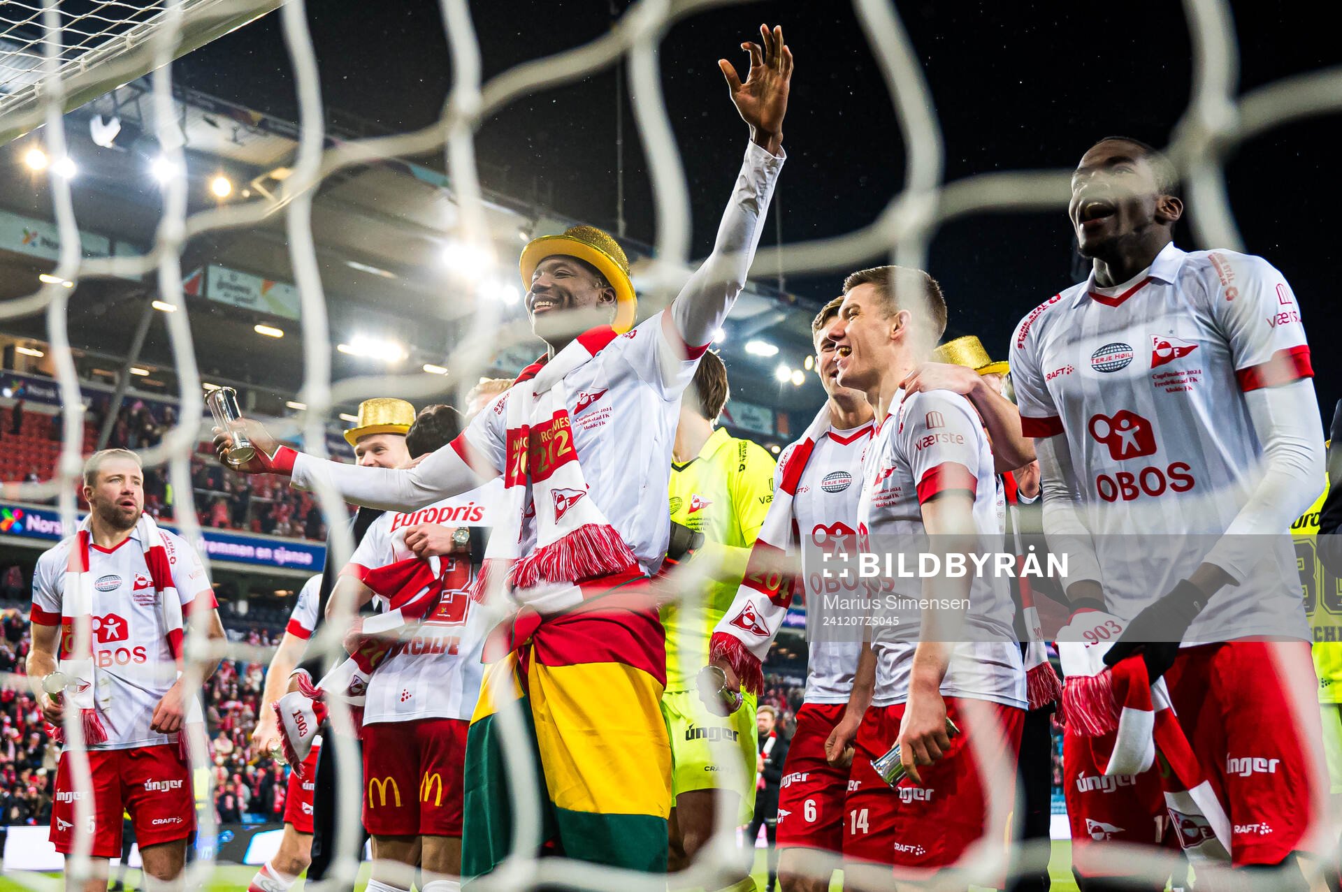Fallou Fall of Fredrikstad celebrates