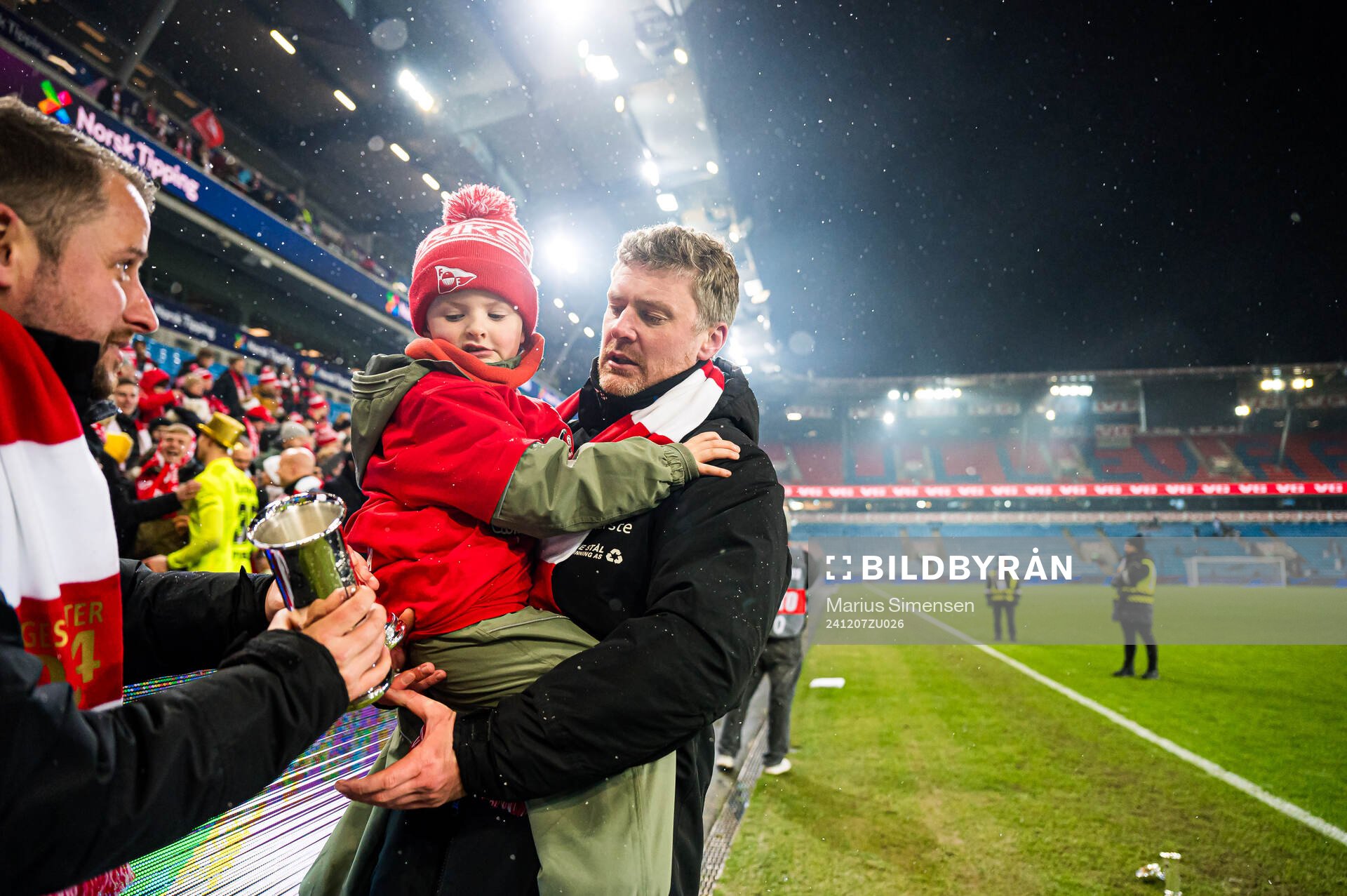 Andreas Hagen, head coach of Fredrikstad, celebrates