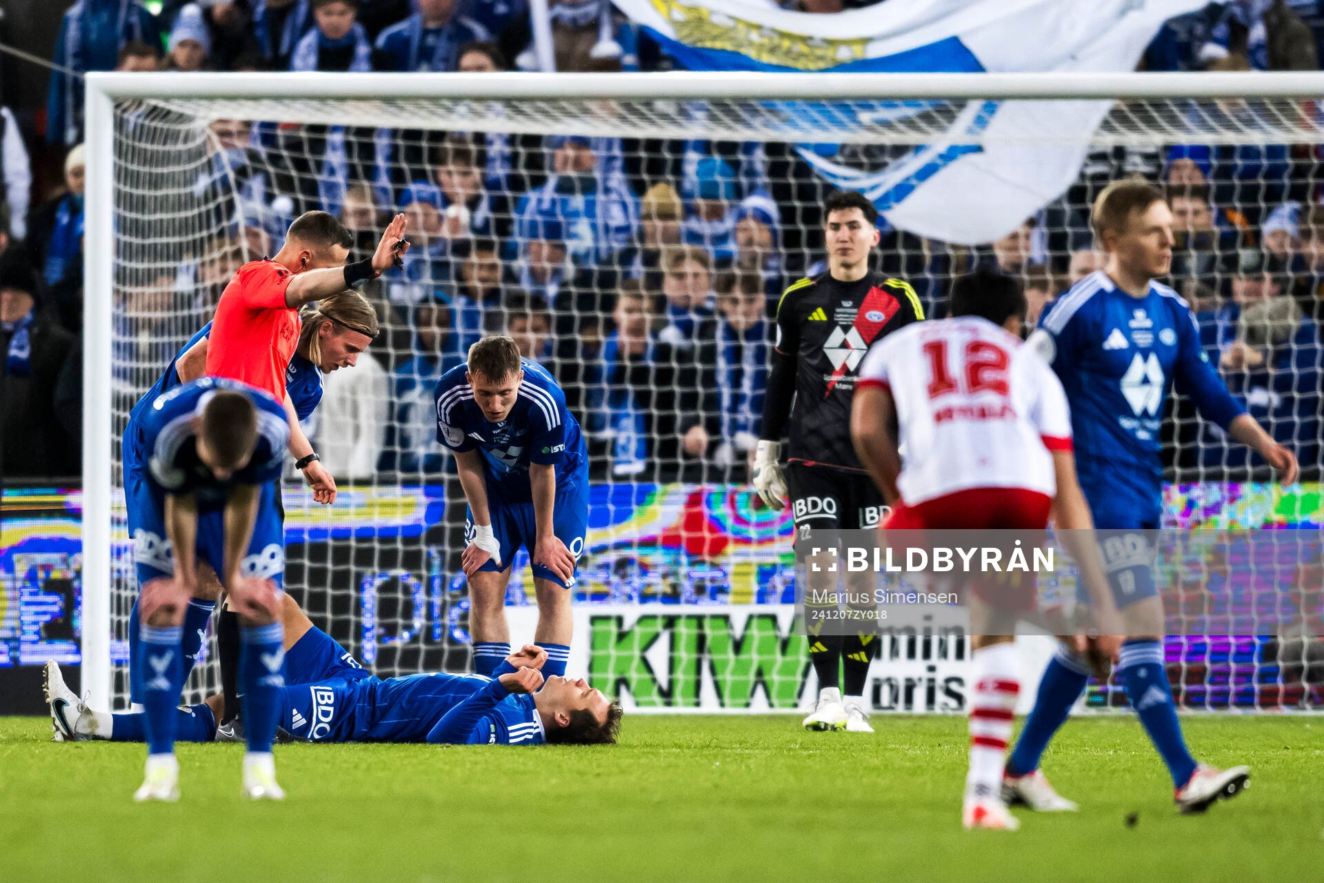 Martin Bjørnbak of Molde in pain