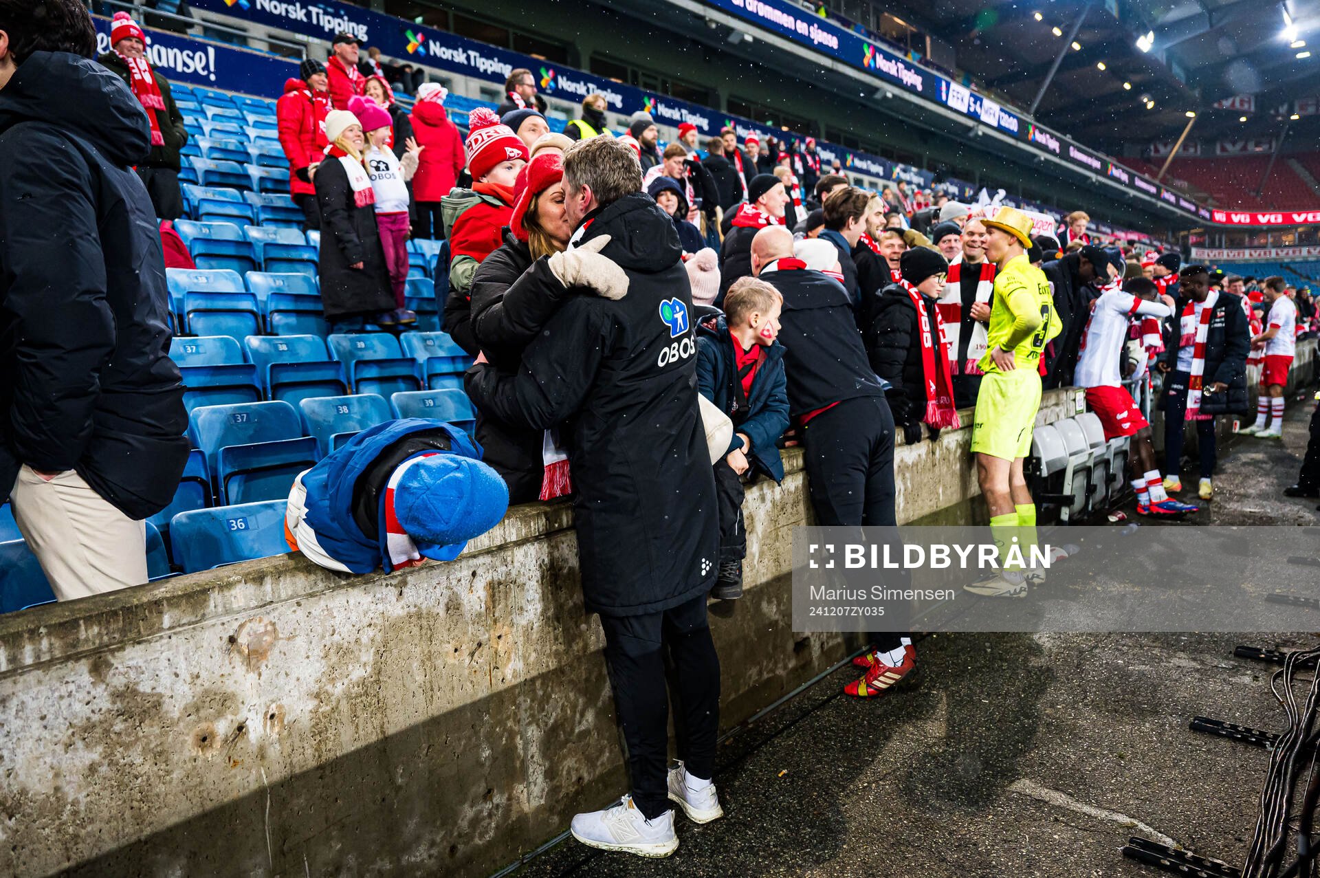 Andreas Hagen, head coach of Fredrikstad, celebrates