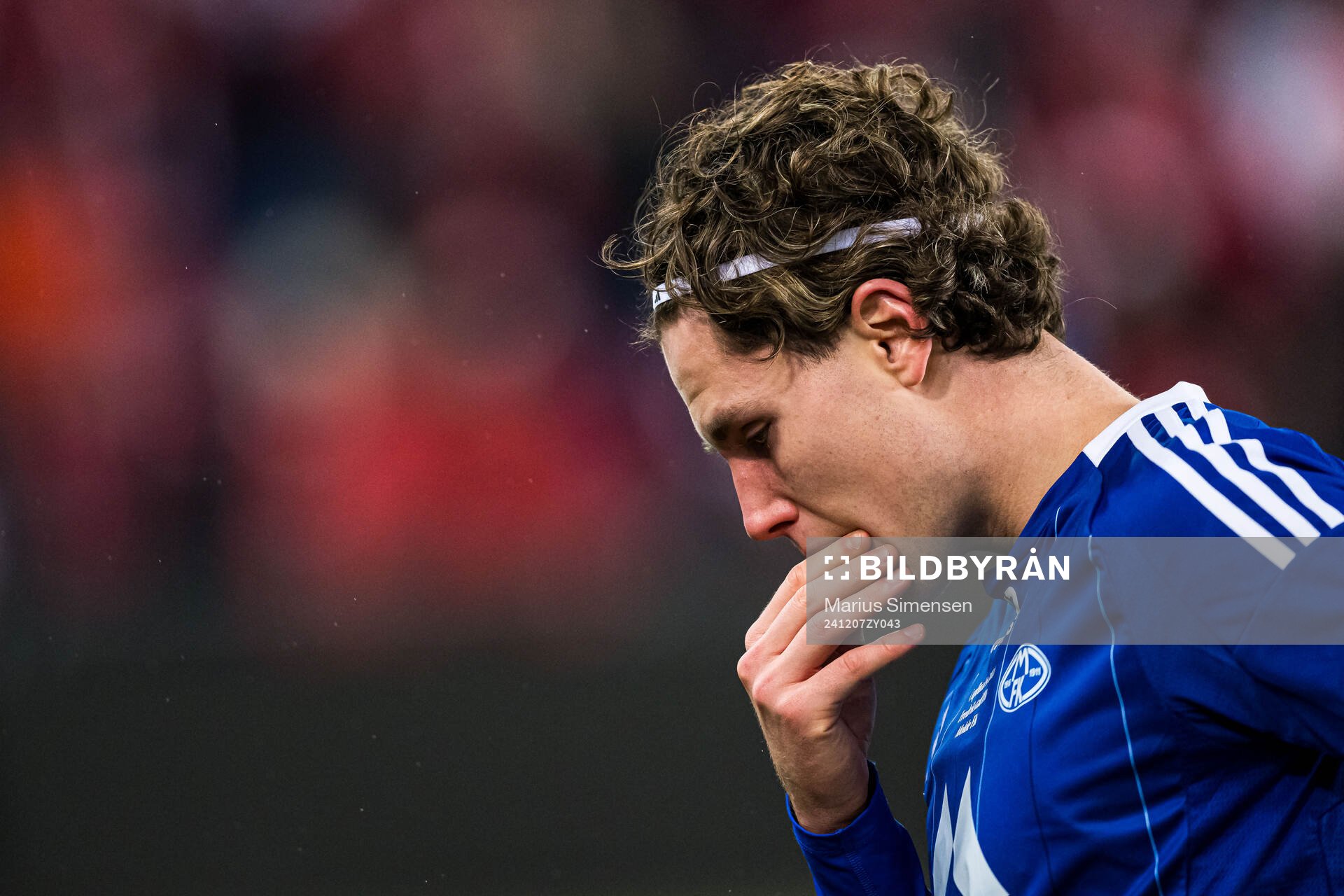 Mathias Fjørtoft Løvik of Molde looks dejected