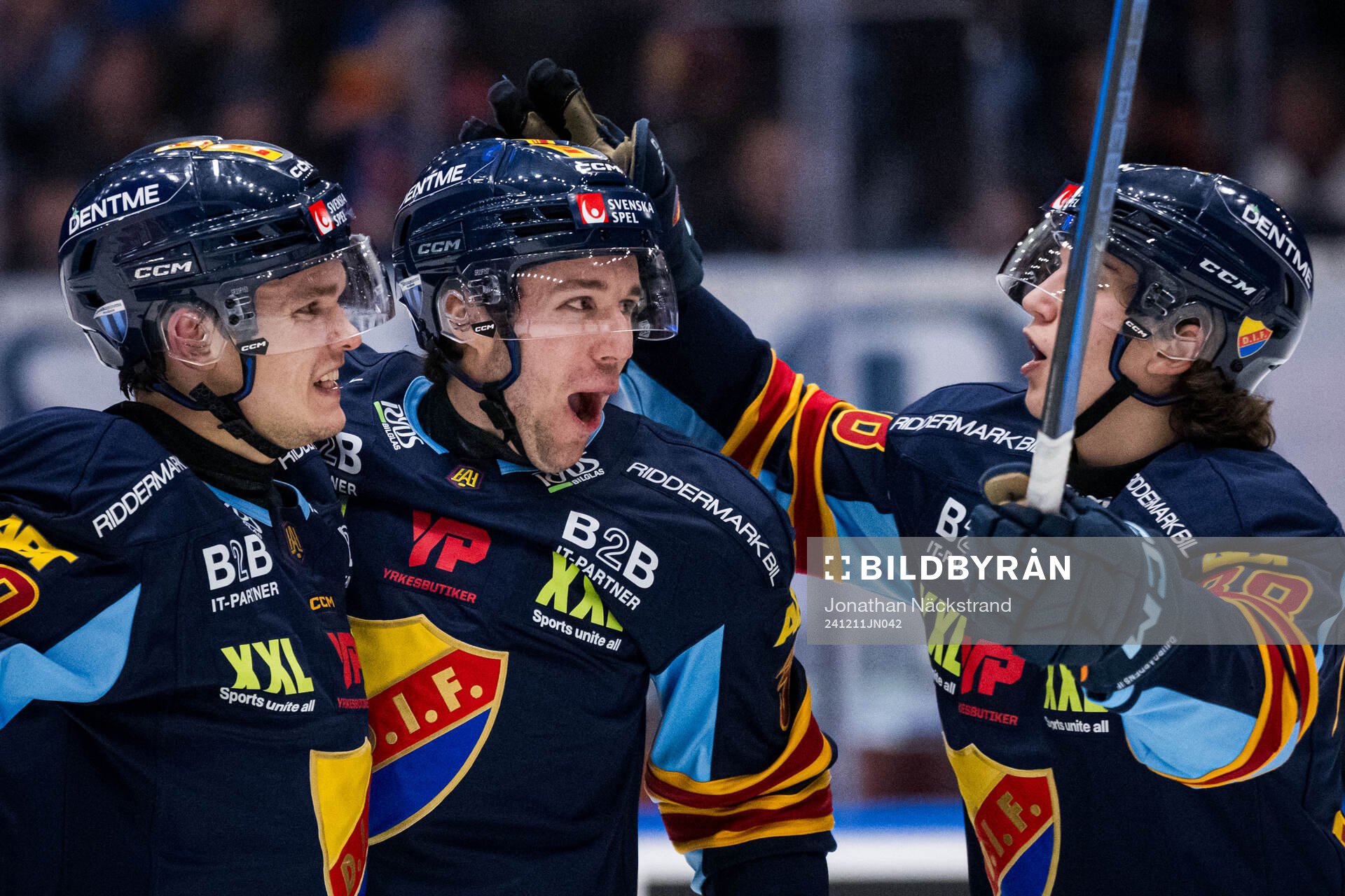 Djurgårdens Arvid Costmar, August Berg och Victor Eklund