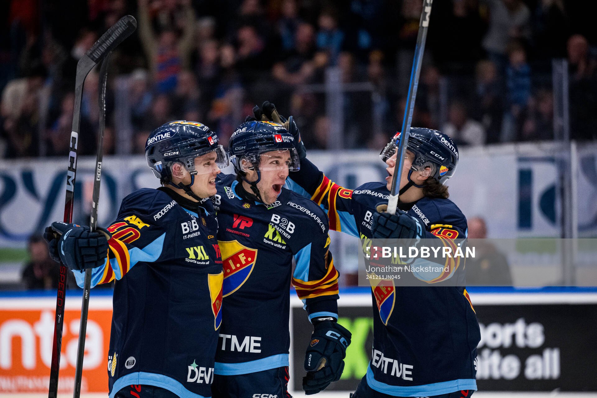 Djurgårdens Arvid Costmar, August Berg och Victor Eklund