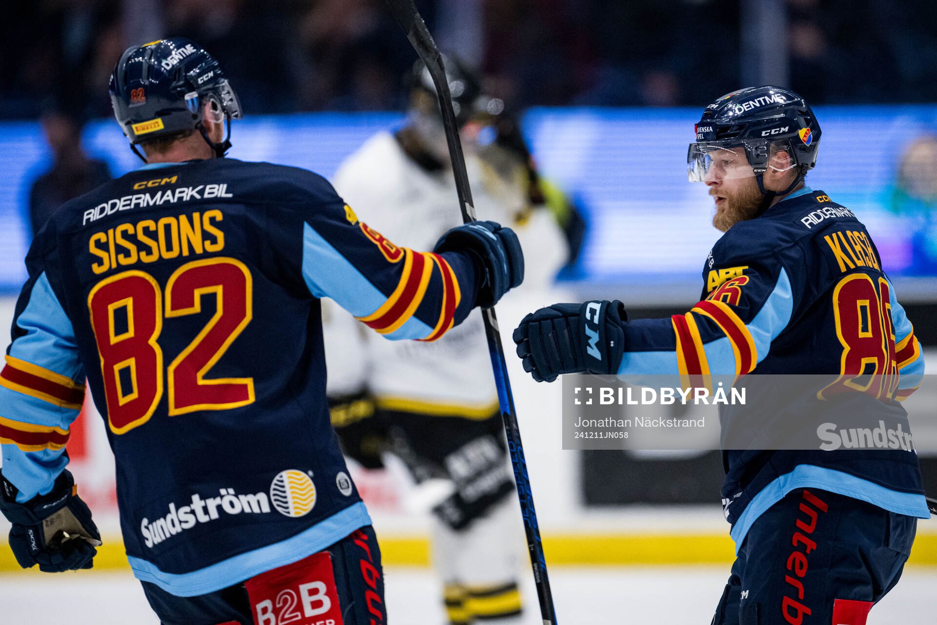 Djurgårdens Linus Klasen jublar