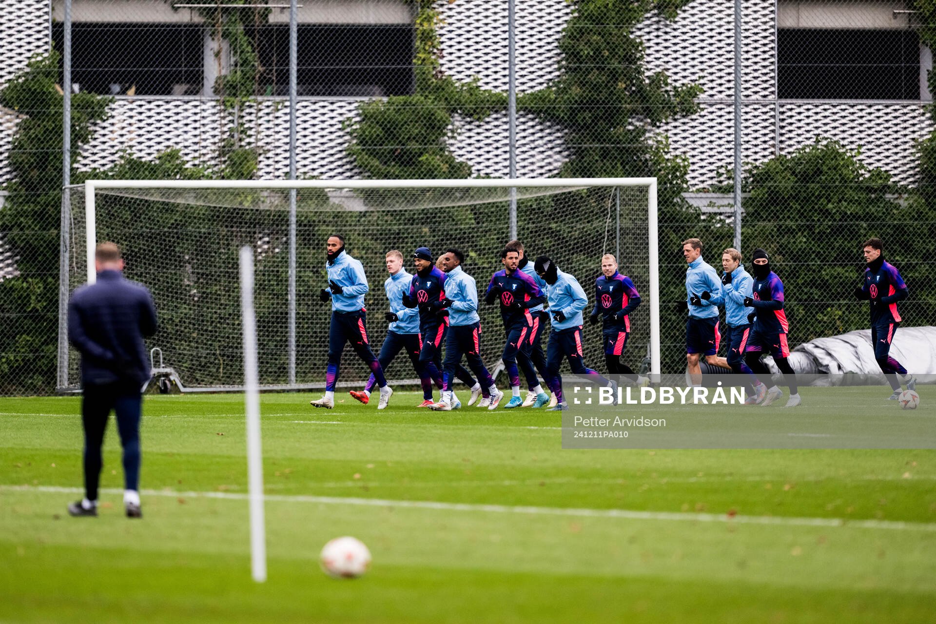 Isaac Kiese Thelin, Taha Ali and Sergio Pena of Malmö FF