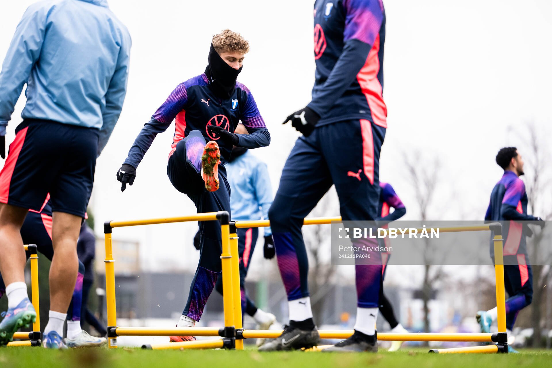 Hugo Bolin of Malmö FF during a UEFA Europa League training session on December 11, 2024 in Malmö. 