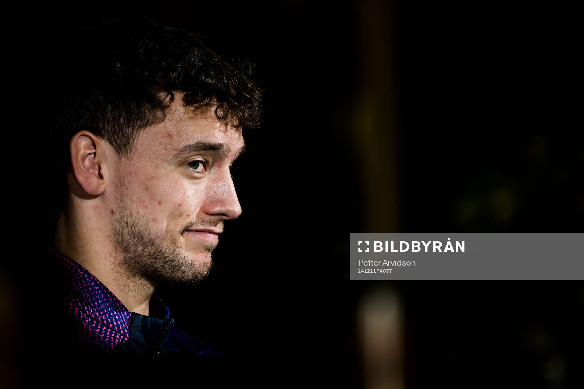 Colin Rösler of Malmö FF during a UEFA Europa League press conference on December 11, 2024 in Malmö. 