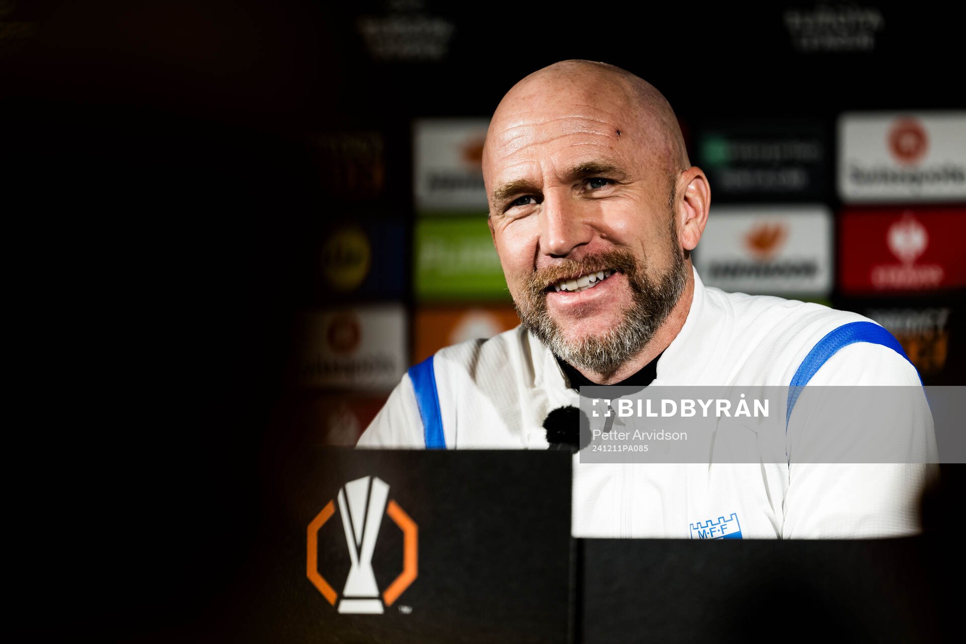 Head coach Henrik Rydström of Malmö FF during a UEFA Europa League press conference on December 11, 2024 in Malmö. 