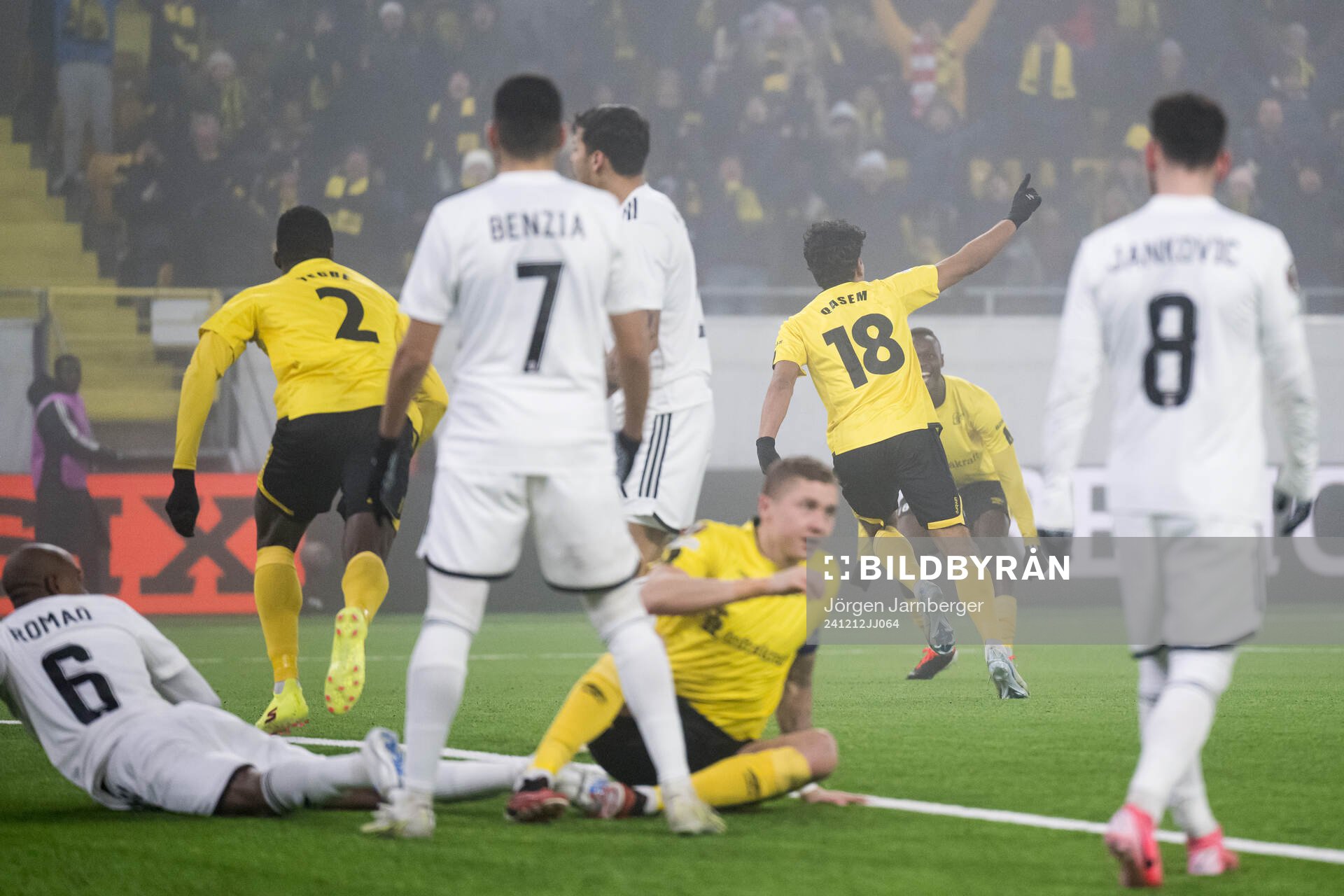 Ahmed Qasem of Elfsborg celebrates