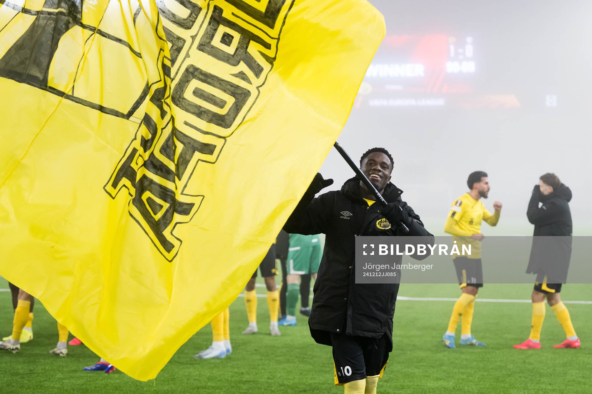 Michael Baidoo of Elfsborg celebrates