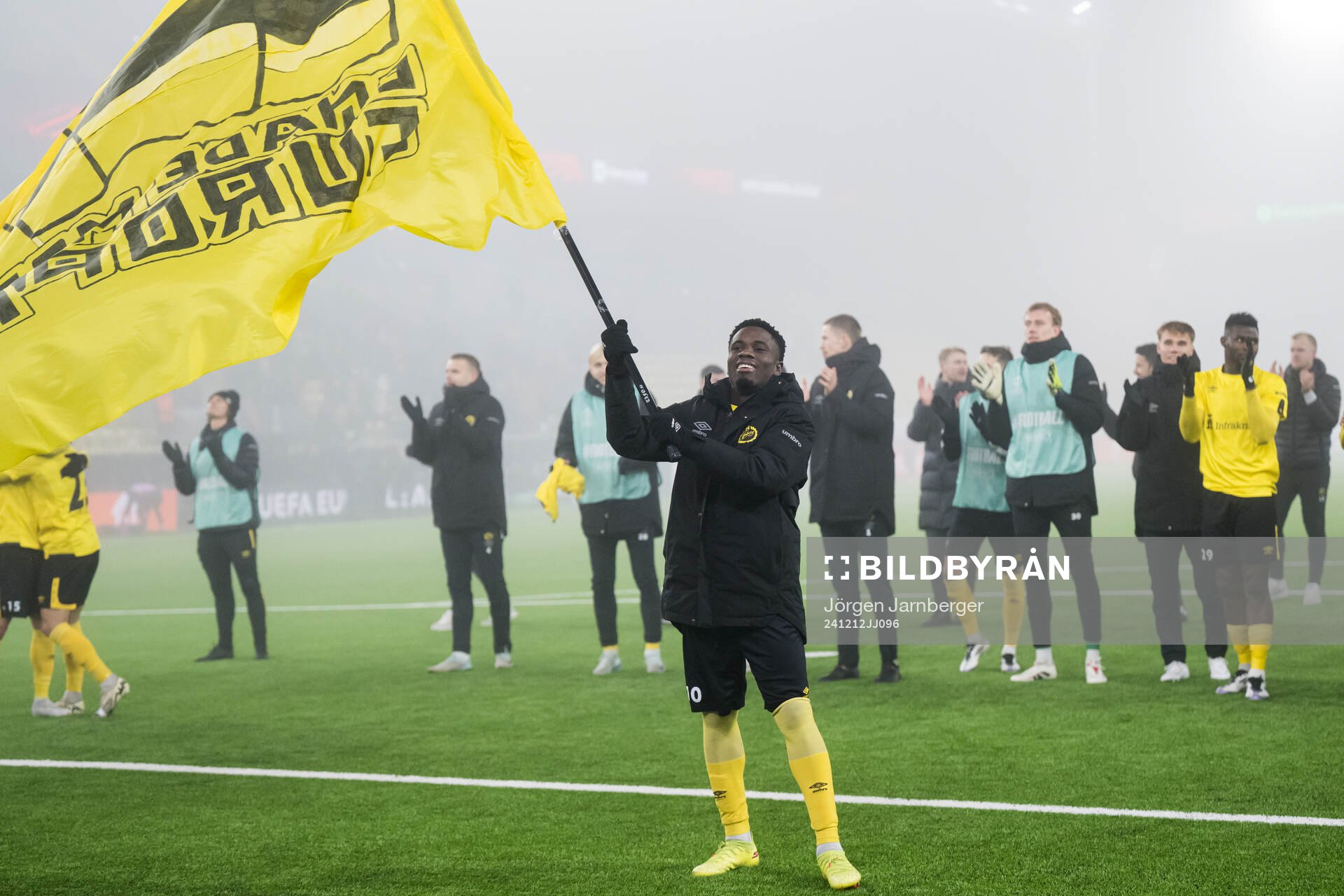 Michael Baidoo of Elfsborg celebrates
