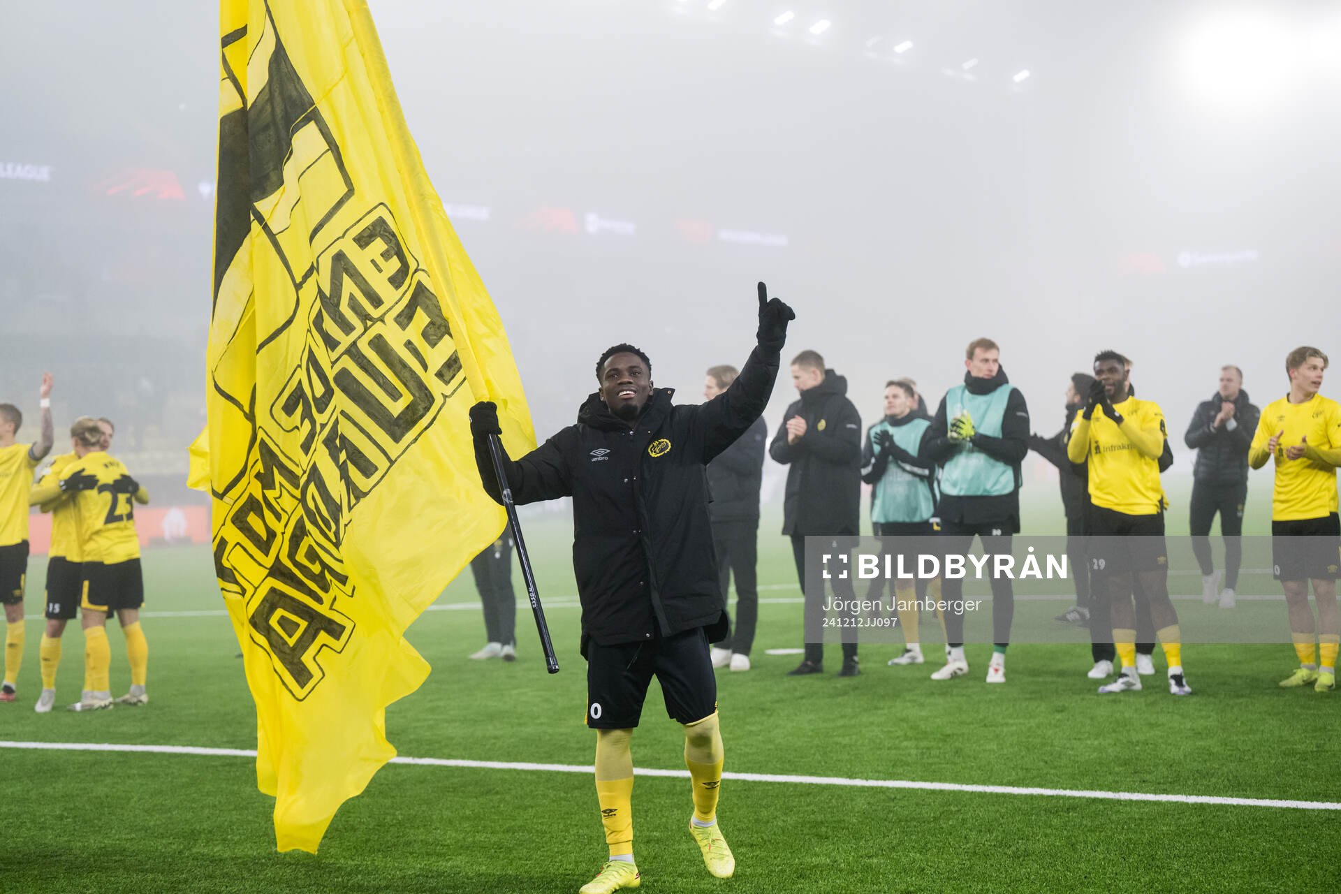Michael Baidoo of Elfsborg celebrates