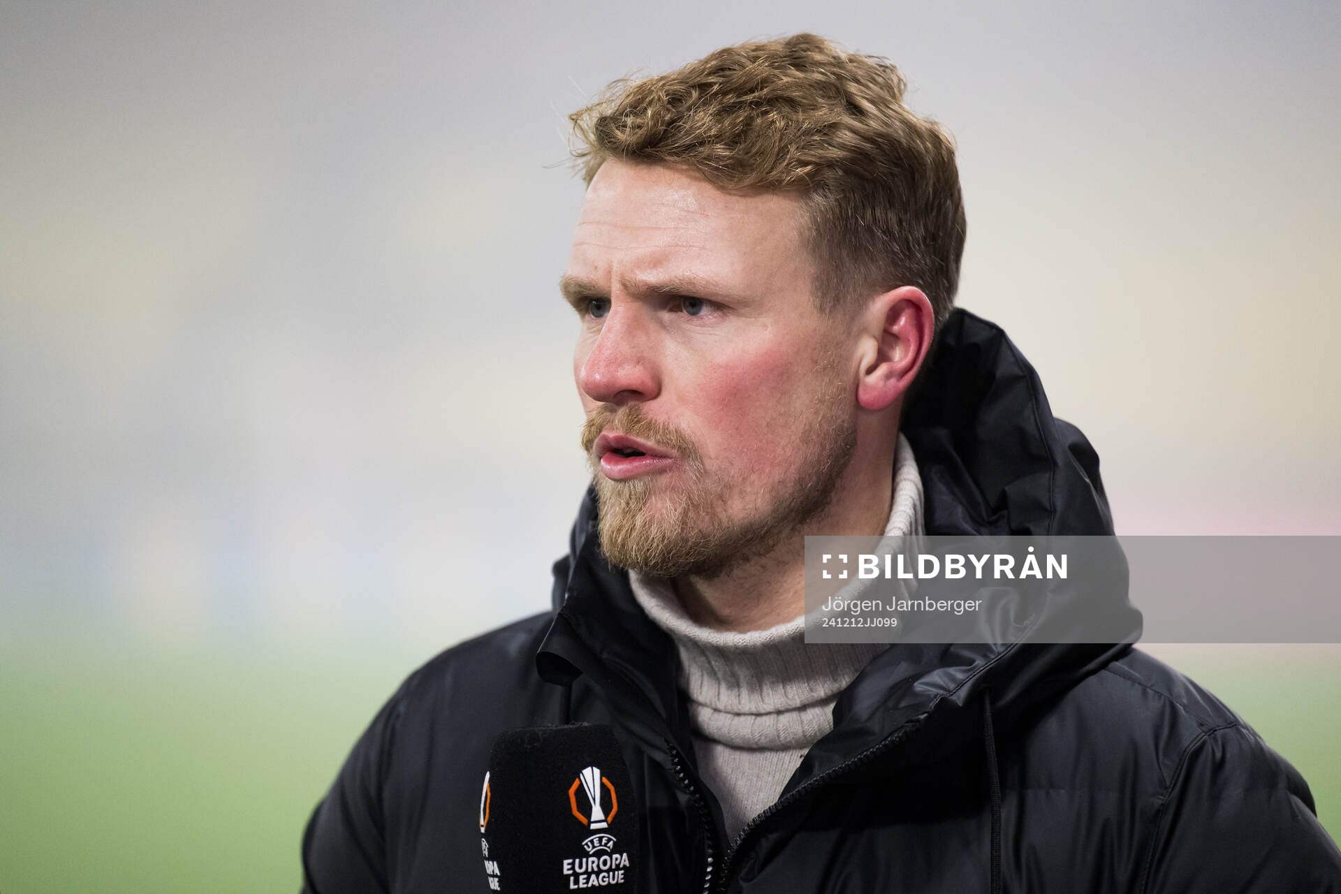 Head coach Oscar Hiljemark of Elfsborg is interviewed