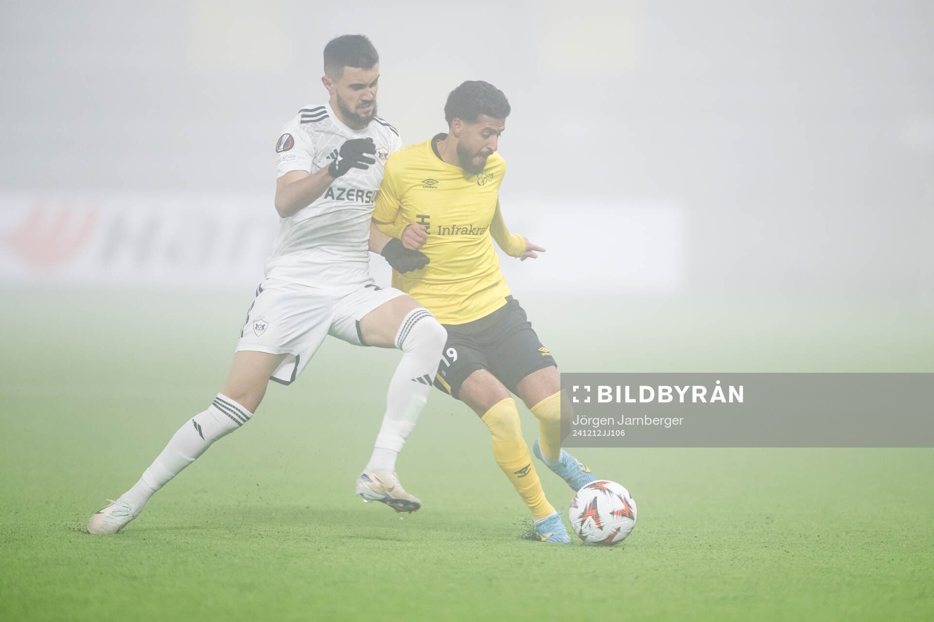 Tural Bayramov of Qarabag and Rami Kaib of Elfsborg