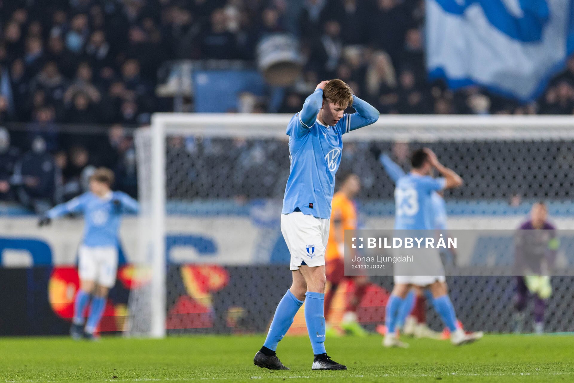 of Malmö FF Nils Zätterström looks dejected