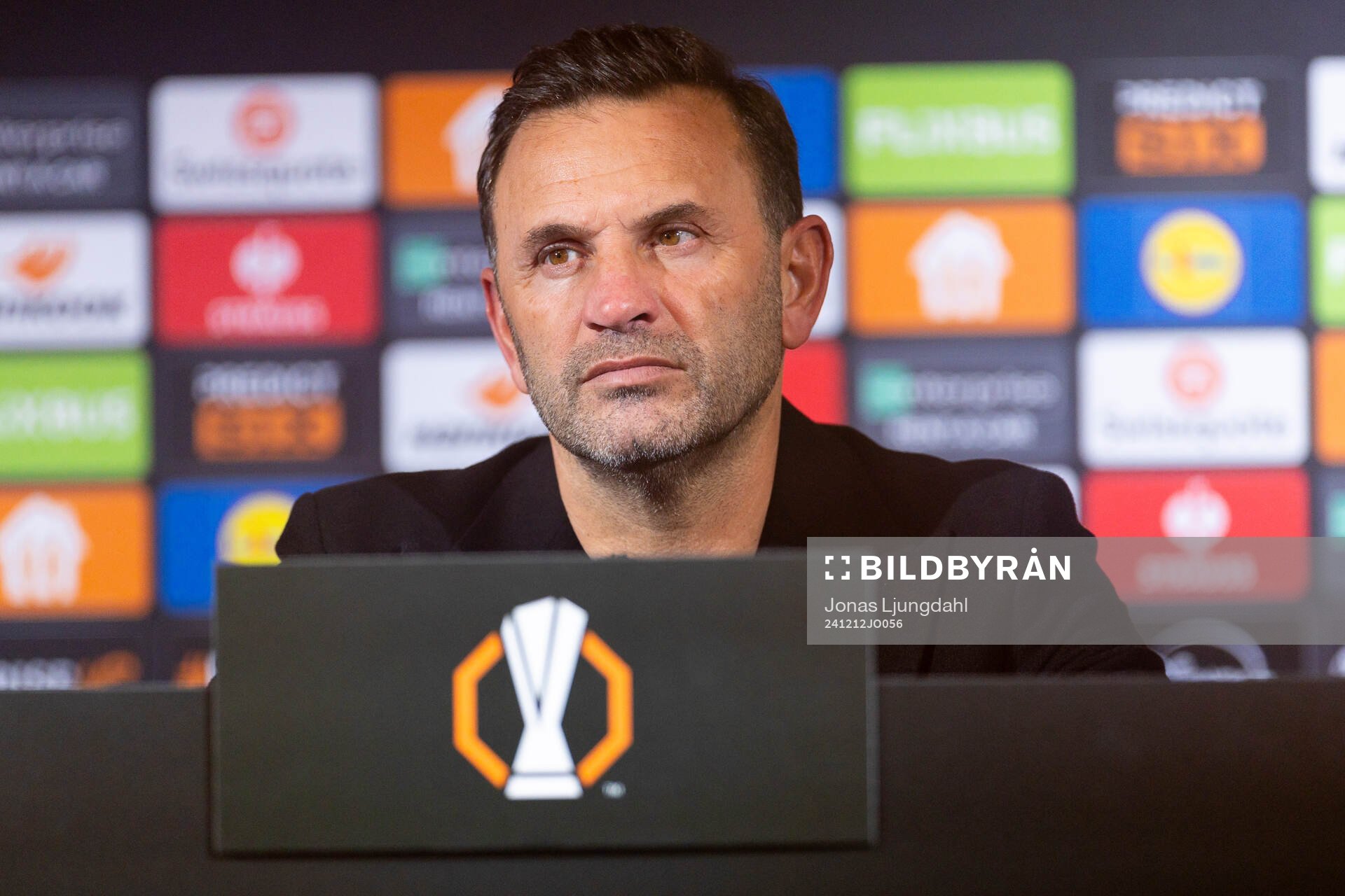 Head coach Okan Buruk of Galatasaray at the press conference