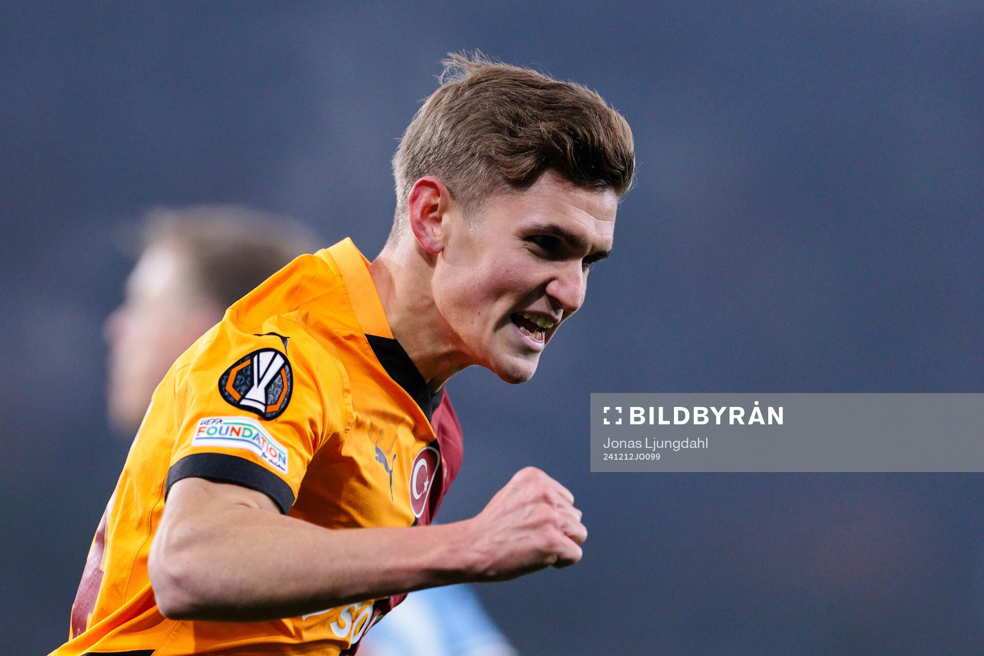 Elias Jelert of Galatasaray celebrates