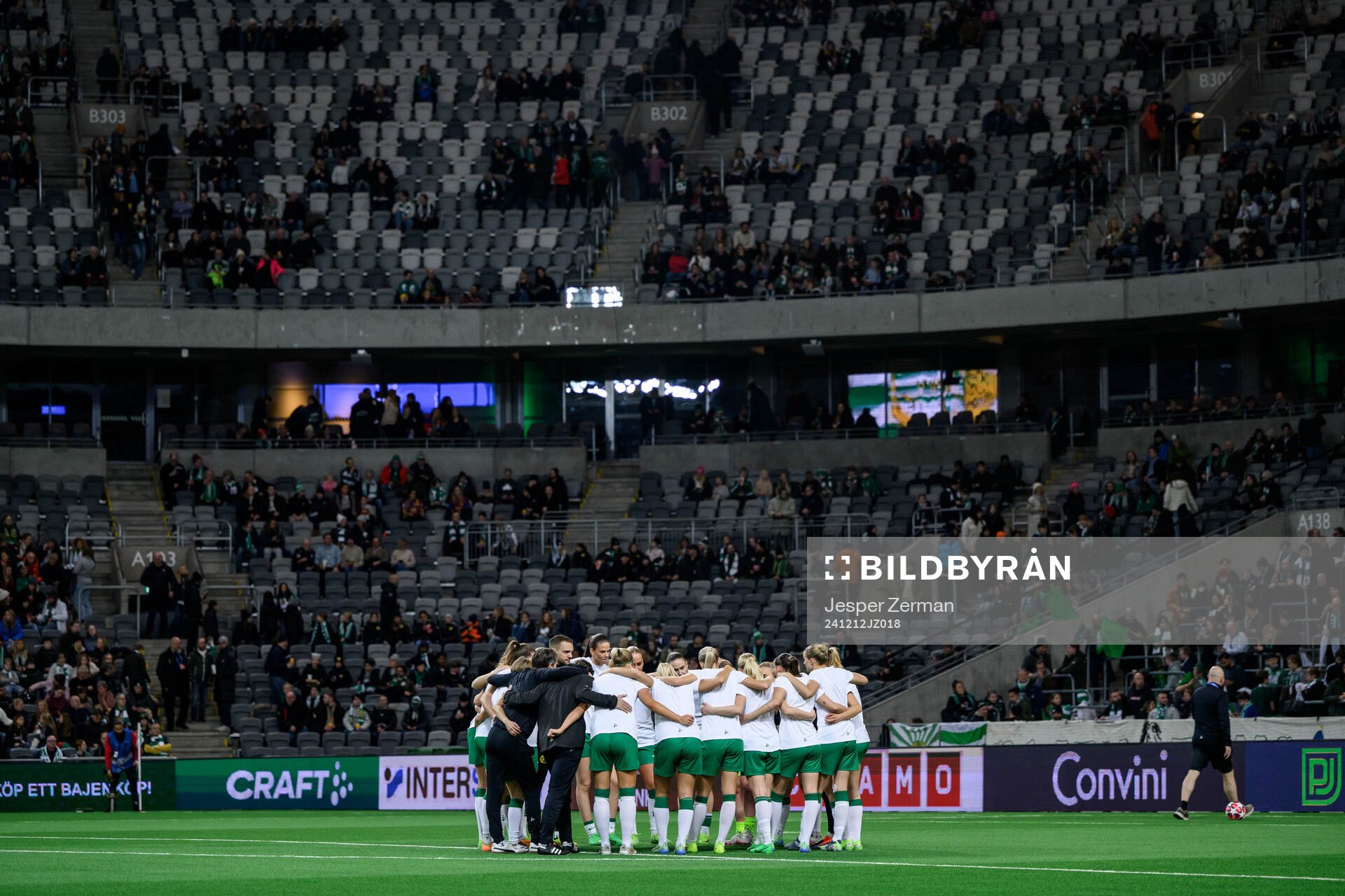 Players of Hammarby gather