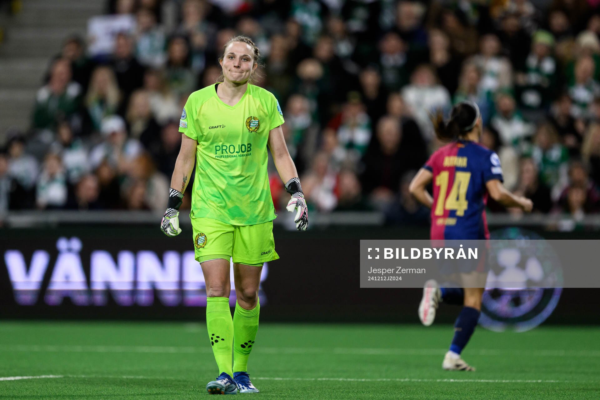 Anna Tamminen of Hammarby looks dejected